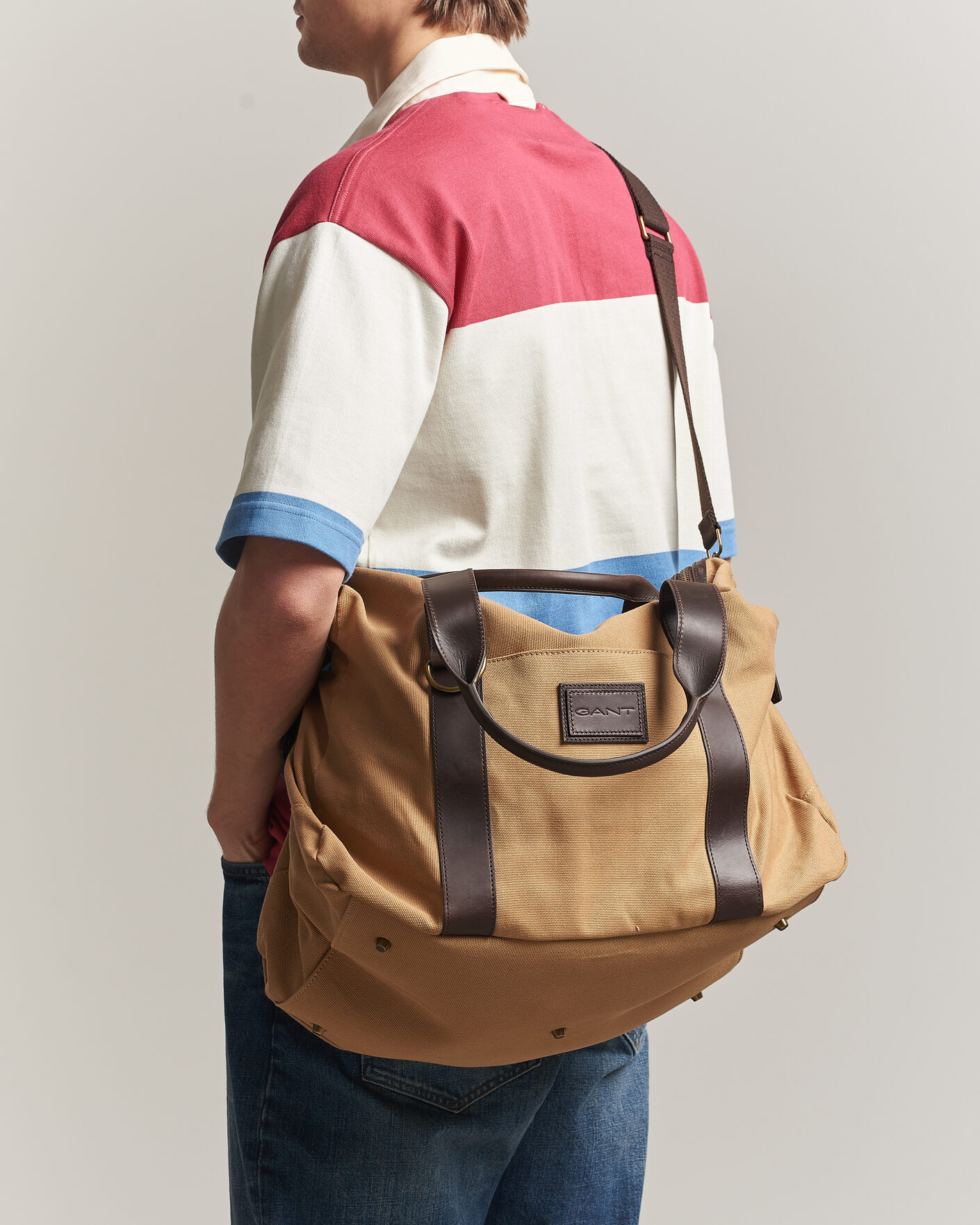 Homme | Sacs | Gant | Washed Canvas Duffle Bag Warm Khaki