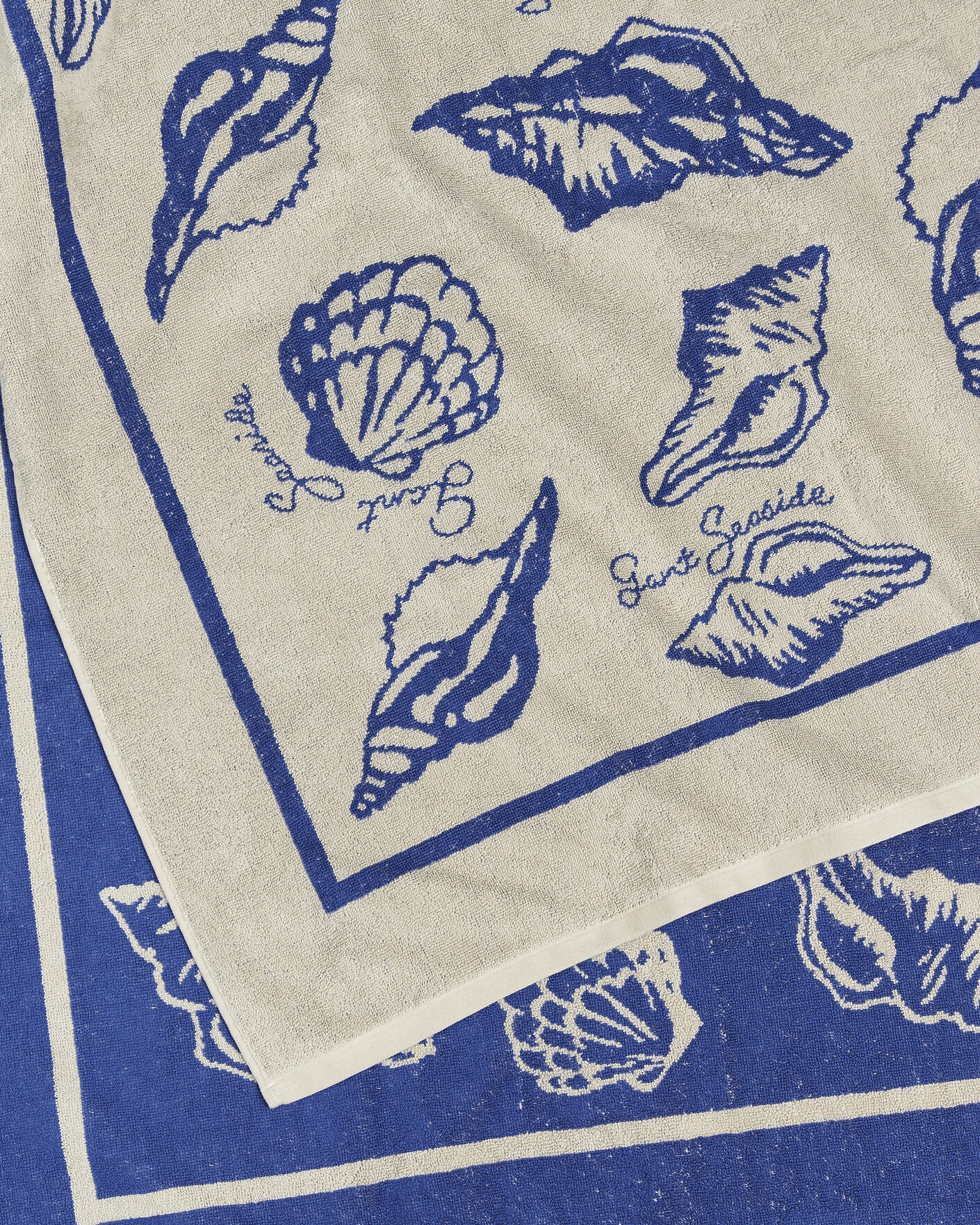 Homme | Tissus | Gant | Seashell Print Beach Towel Faded Beige