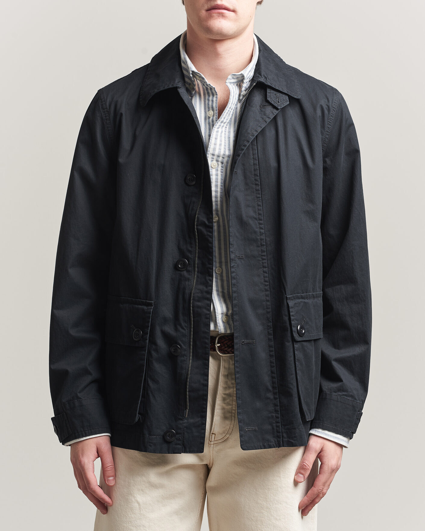 Homme | Manteaux Et Vestes | Gant | Cotton Decker Jacket Black