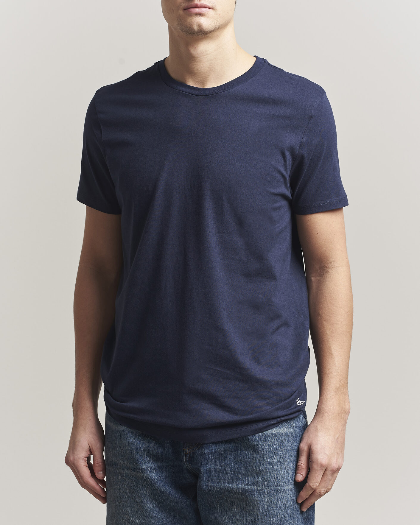 Homme | T-shirts | Calvin Klein | 3-Pack Cotton Crew Neck T-Shirt Navy/Red/Blue