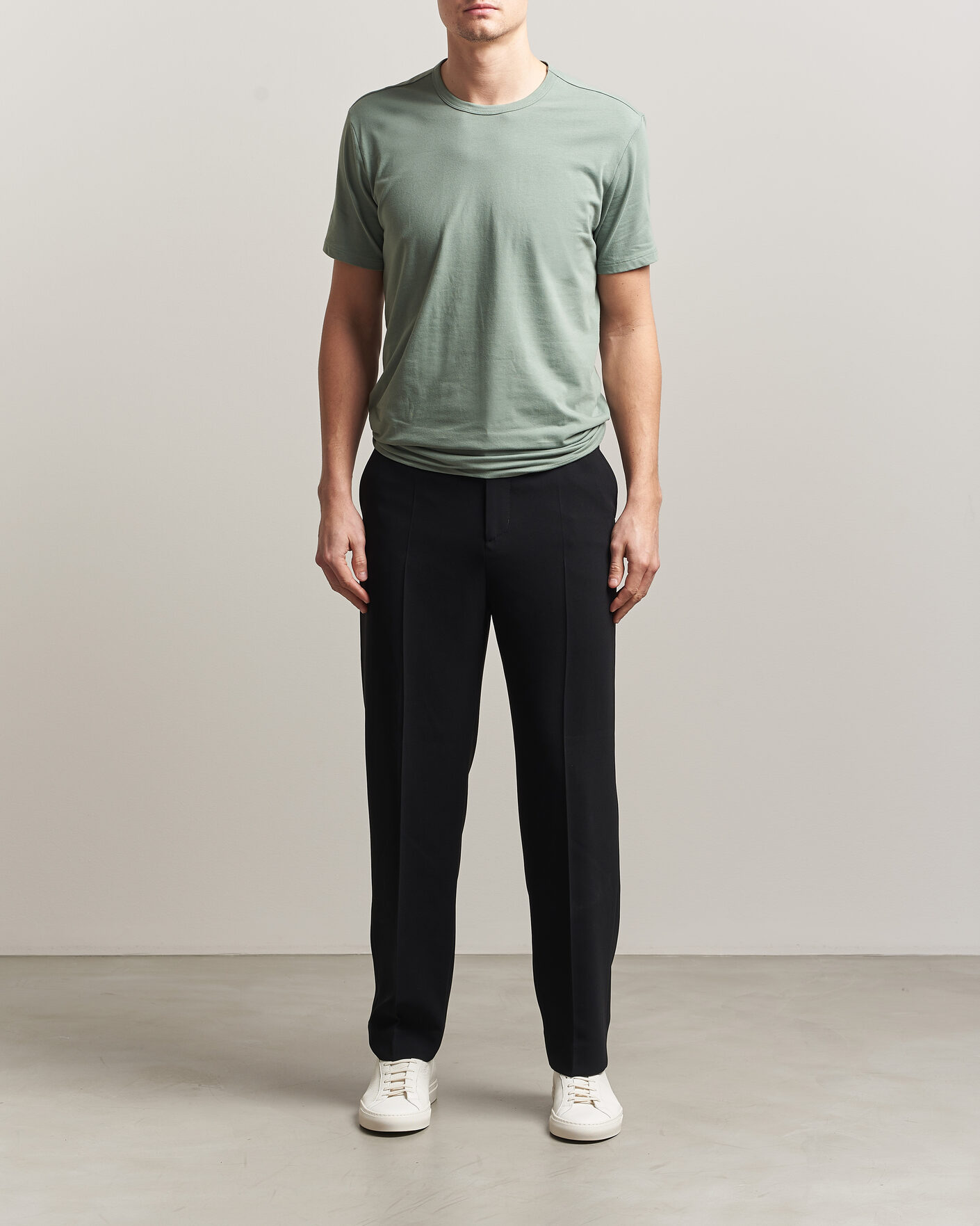 Homme | T-shirts | Calvin Klein | 3-Pack Cotton Stretch Crew Neck T-Shirt Black/Grey/Green