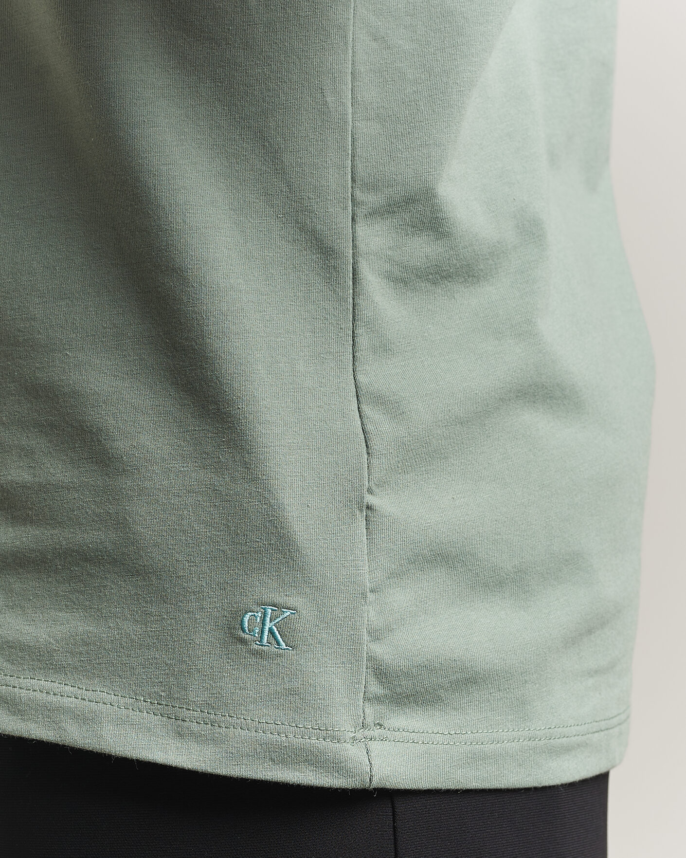 Homme | T-shirts | Calvin Klein | 3-Pack Cotton Stretch Crew Neck T-Shirt Black/Grey/Green