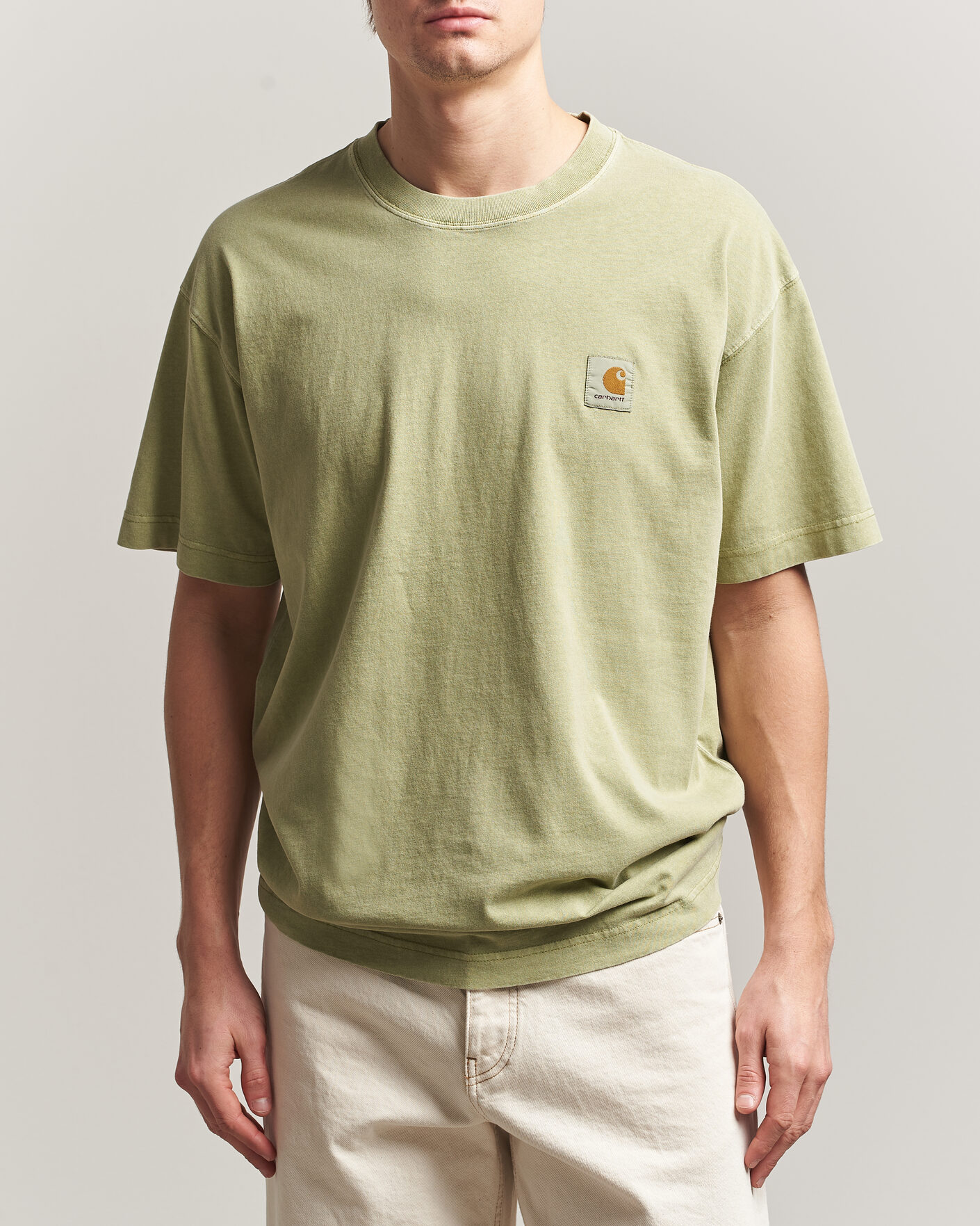 Homme | T-shirts | Carhartt WIP | Nelson Cotton T-Shirt Gentle Green