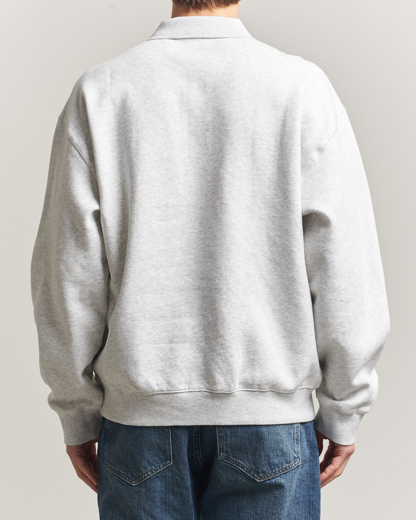 Homme | Pulls Et Tricots | Carhartt WIP | WIP Label Polo Sweatshirt Ash Heather