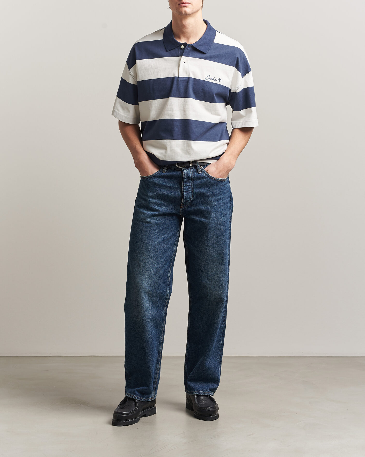 Homme | Polos | Carhartt WIP | Delrey Polo Blue Stripe