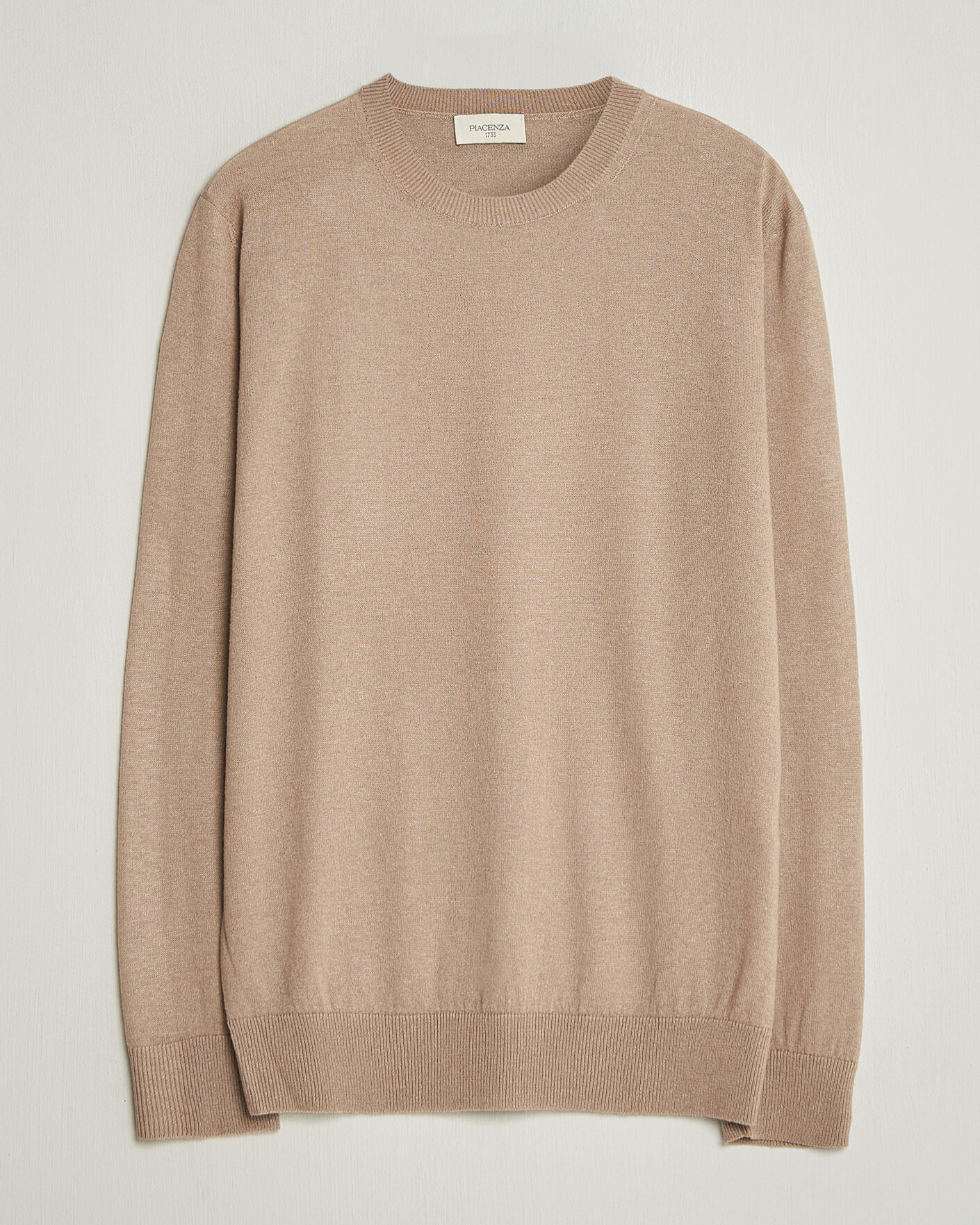 Homme | Pulls Et Tricots | Piacenza Cashmere | Soft Silk/Cashmere Crew Neck Beige