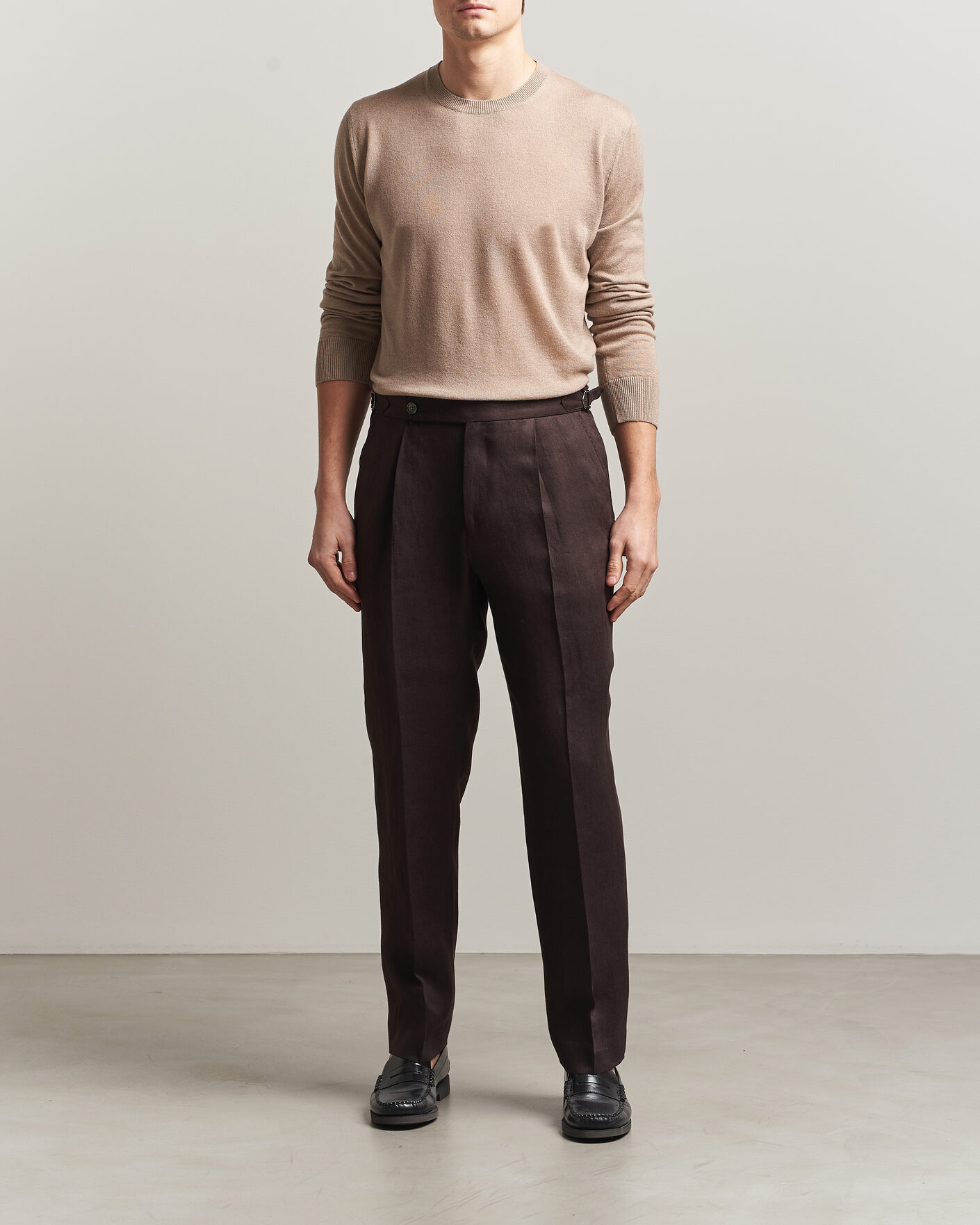 Homme | Pulls Et Tricots | Piacenza Cashmere | Soft Silk/Cashmere Crew Neck Beige