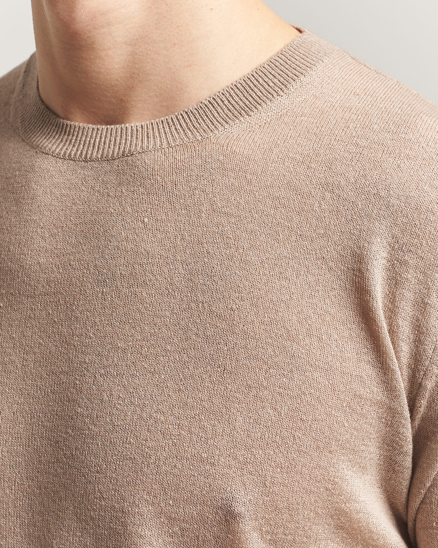 Homme | Pulls Et Tricots | Piacenza Cashmere | Soft Silk/Cashmere Crew Neck Beige