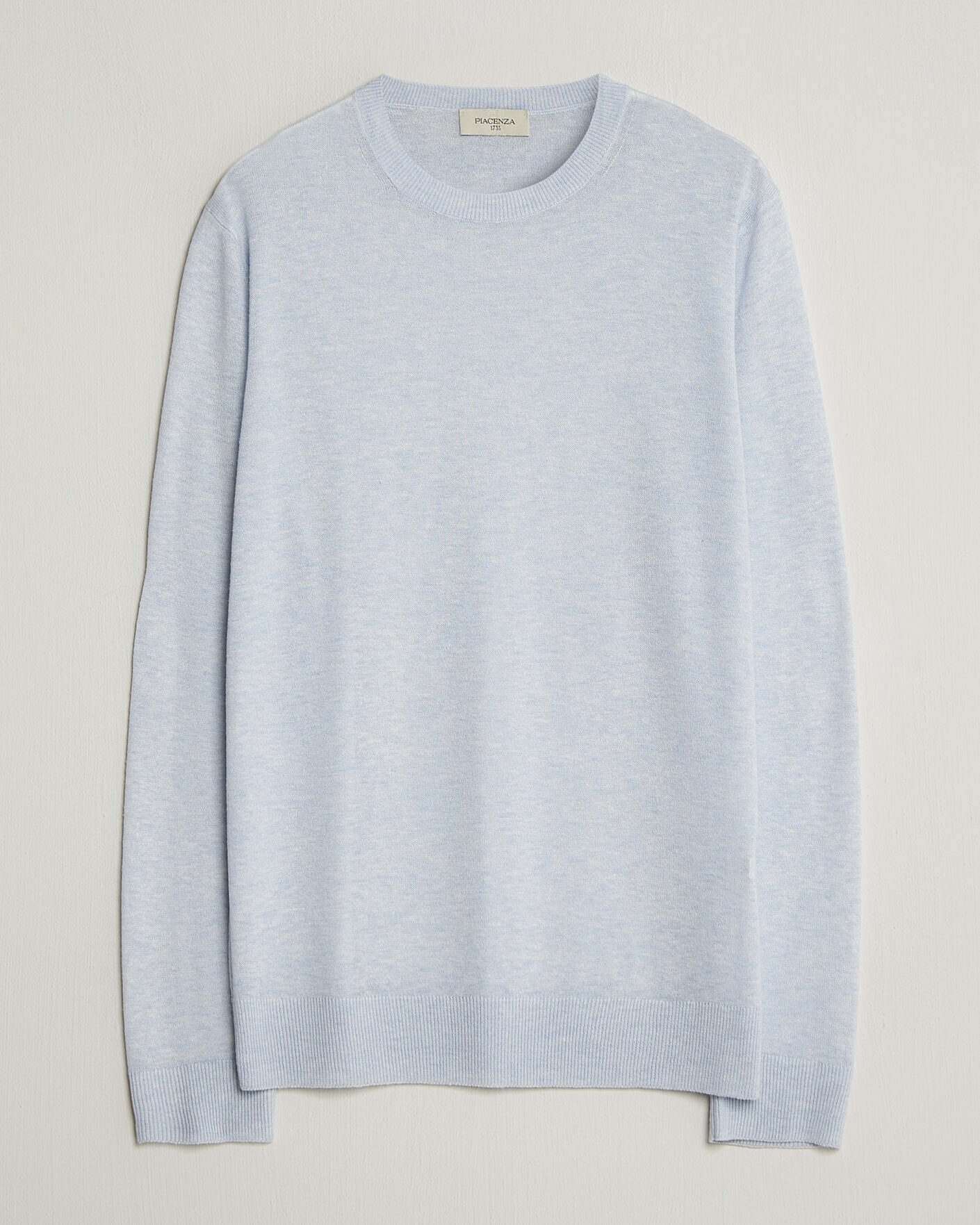 Homme | Pulls Et Tricots | Piacenza Cashmere | Soft Silk/Cashmere Crew Neck Sky Blue