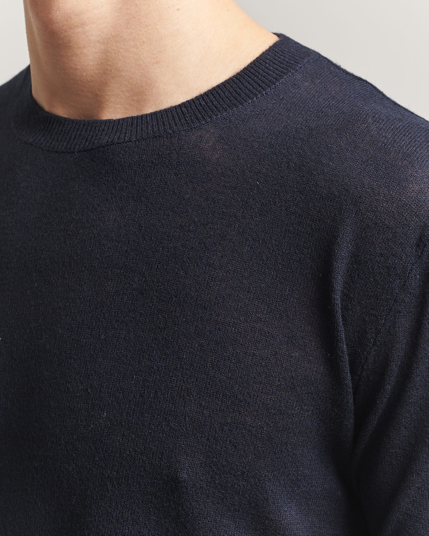 Homme | Pulls Et Tricots | Piacenza Cashmere | Soft Silk/Cashmere Crew Neck Navy