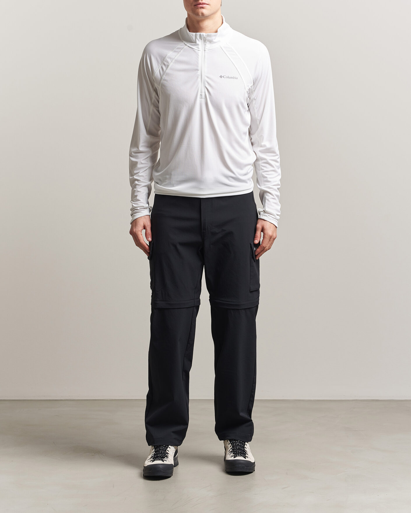 Homme | T-shirts | Columbia | Stealth Spring Half-Zip T-Shirt White
