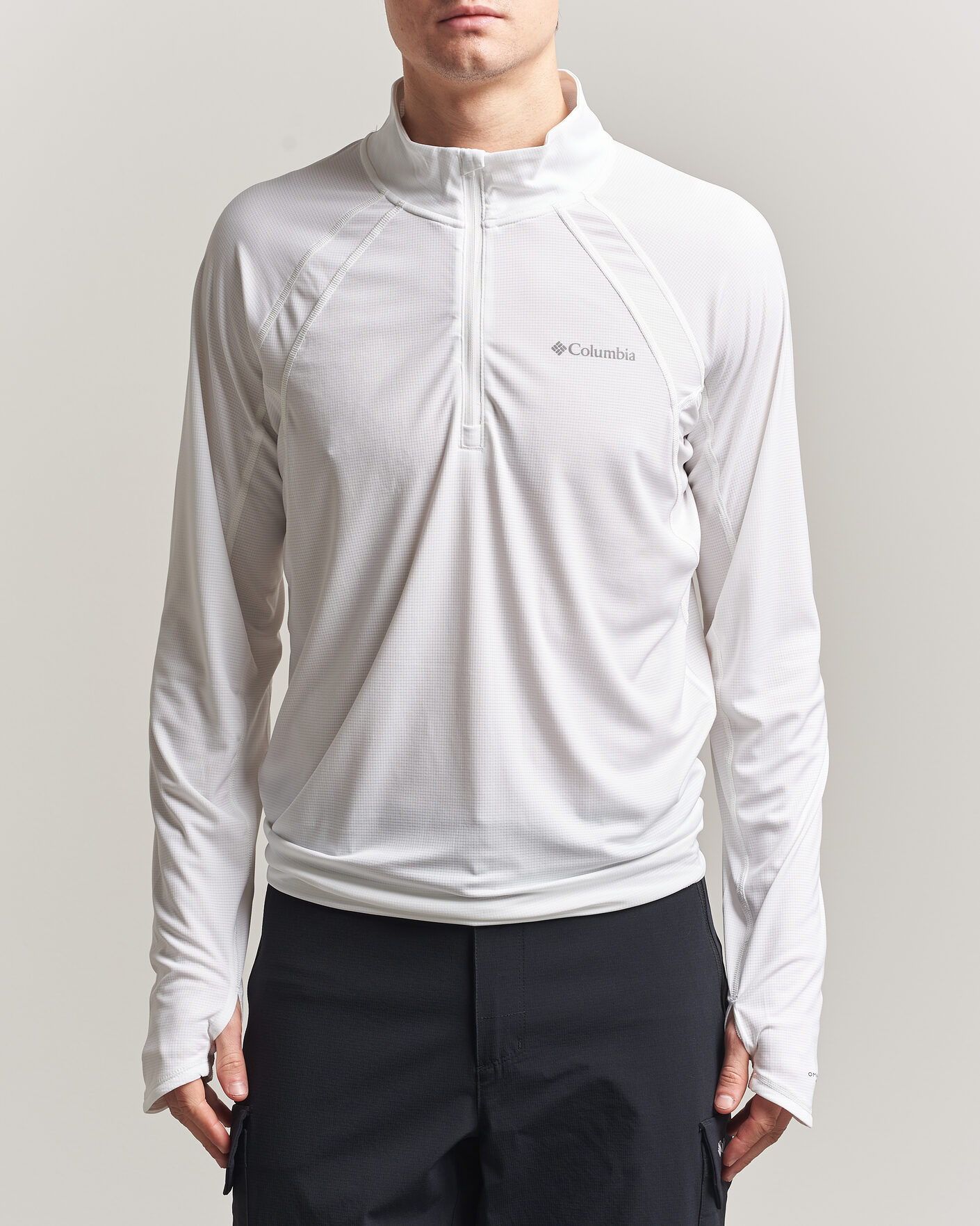 Homme | T-shirts | Columbia | Stealth Spring Half-Zip T-Shirt White
