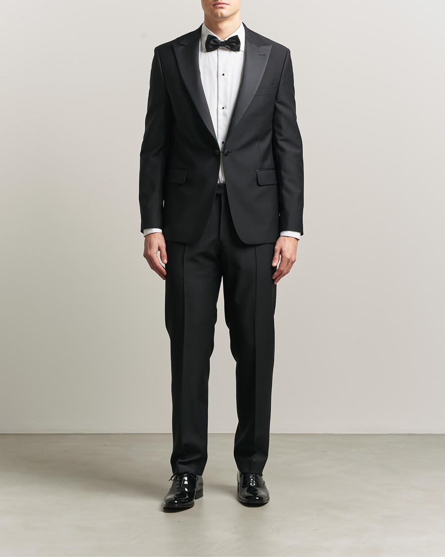 Homme | Chemises | Canali | Classic Black Studs Tuxedo Shirt White