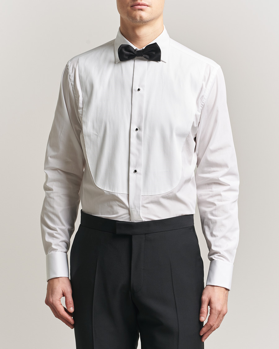 Homme | Chemises | Canali | Classic Black Studs Tuxedo Shirt White