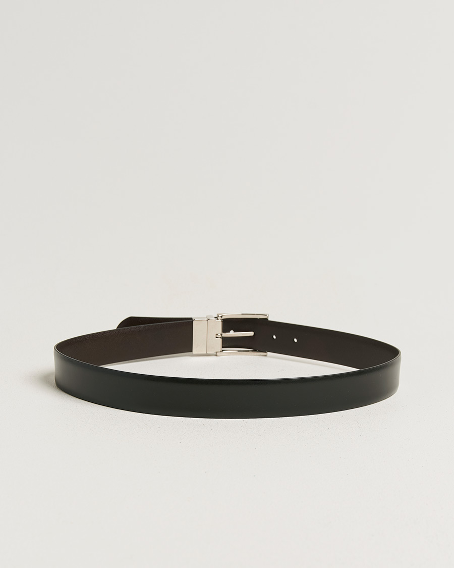 Homme | Ceintures | Canali | Reversible Saffiano Belt Black/Brown