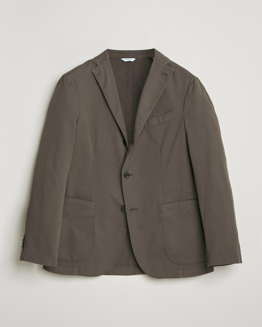 Homme | Blazers | Boglioli | K Jacket Supima Cotton Blazer Dark Brown