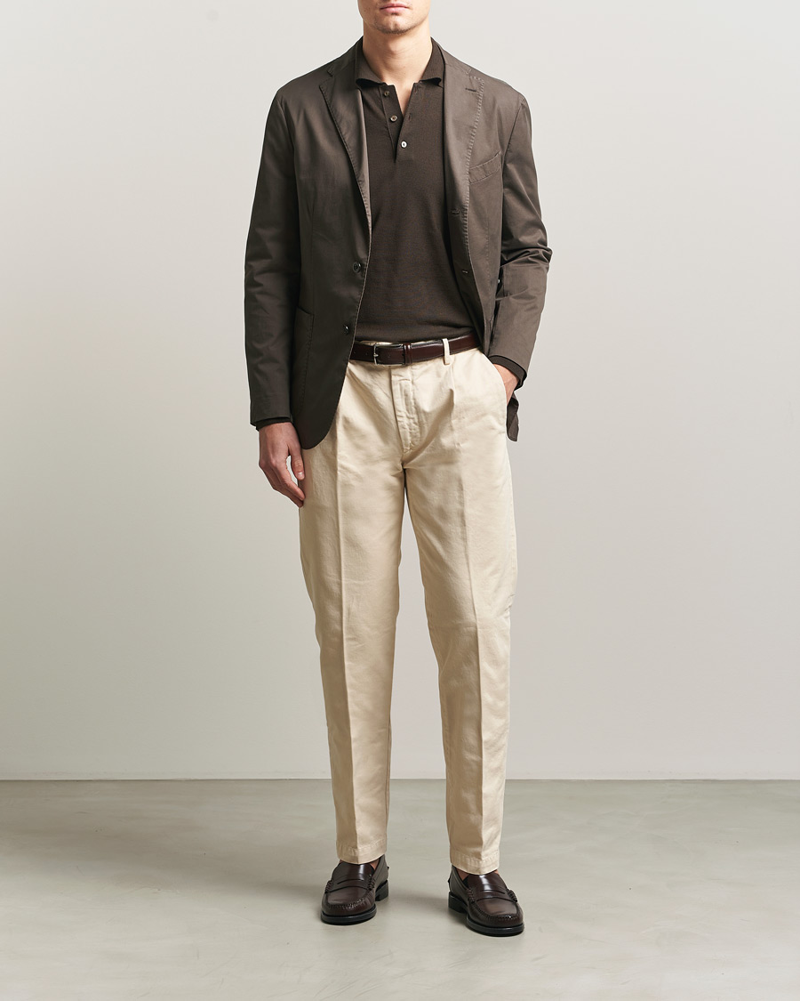Homme | Blazers | Boglioli | K Jacket Supima Cotton Blazer Dark Brown