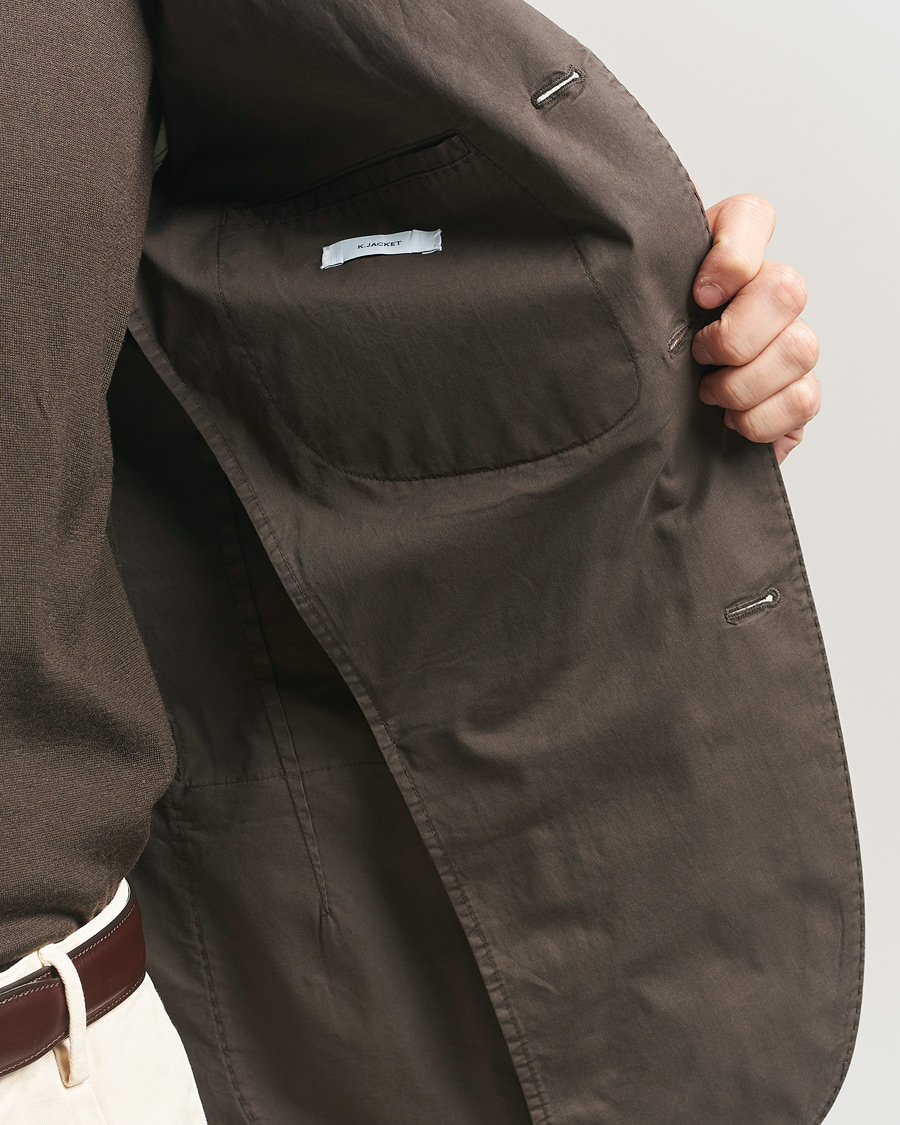 Homme | Blazers | Boglioli | K Jacket Supima Cotton Blazer Dark Brown
