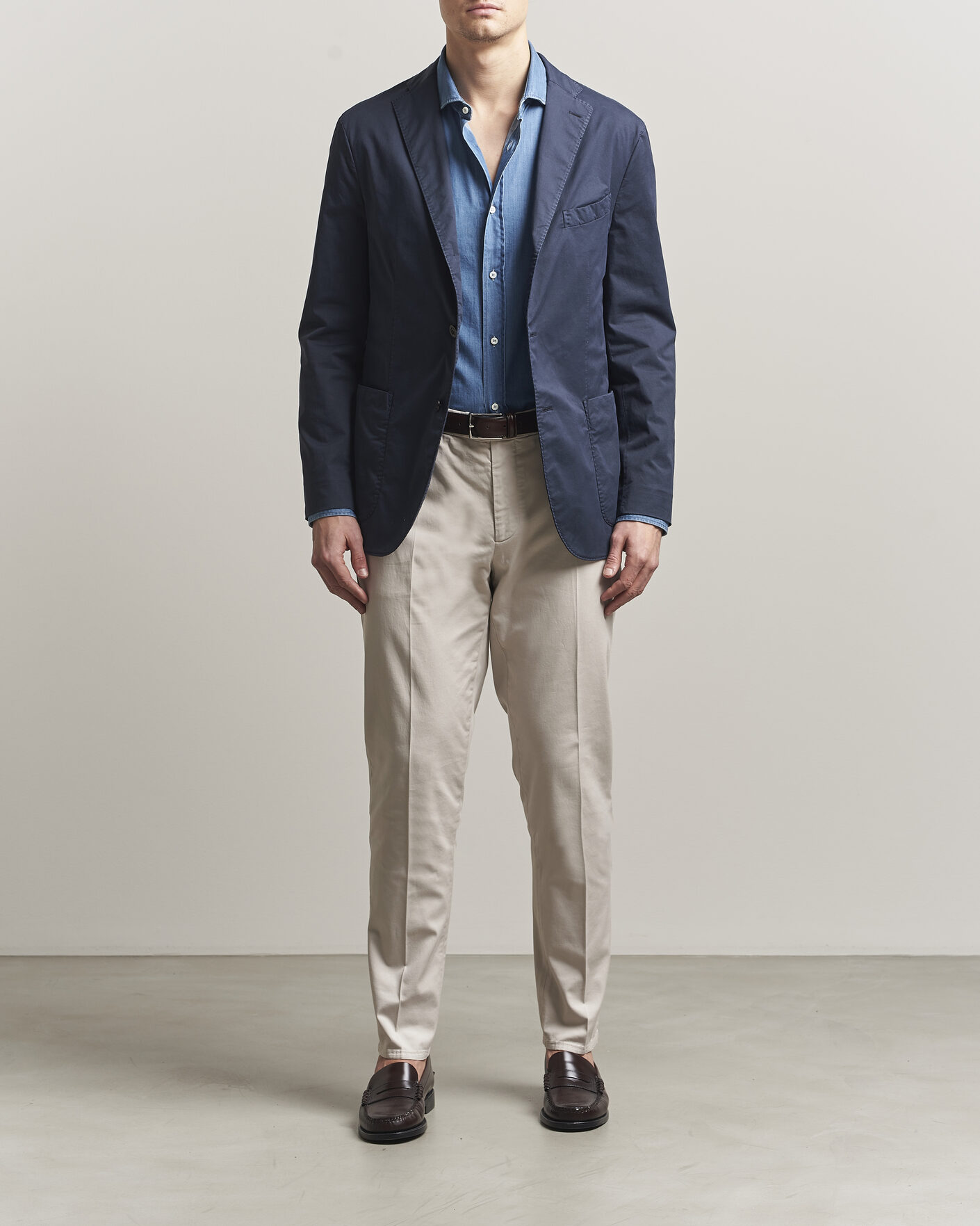 Homme | Blazers | Boglioli | K Jacket Supima Cotton Blazer Navy