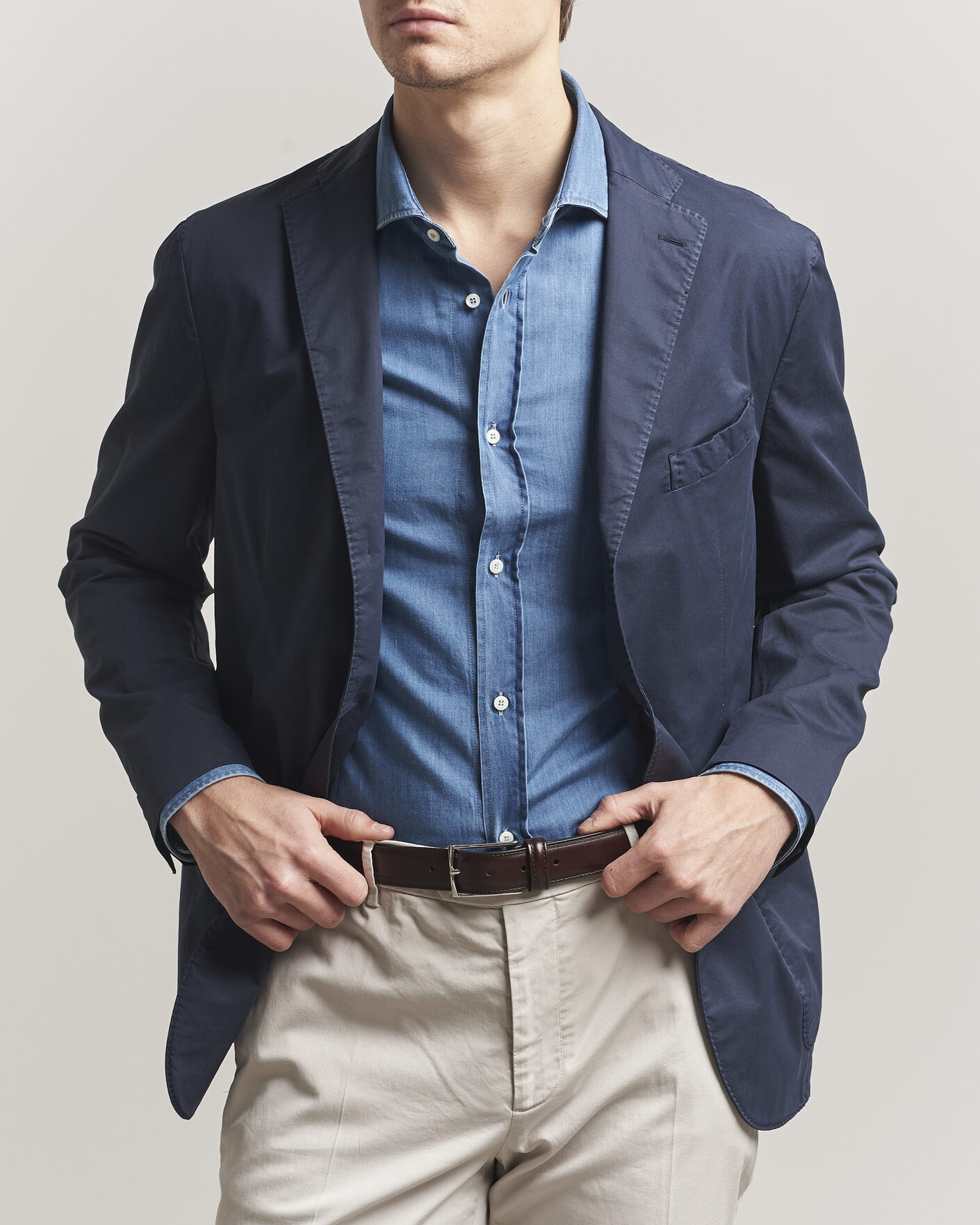 Homme | Blazers | Boglioli | K Jacket Supima Cotton Blazer Navy