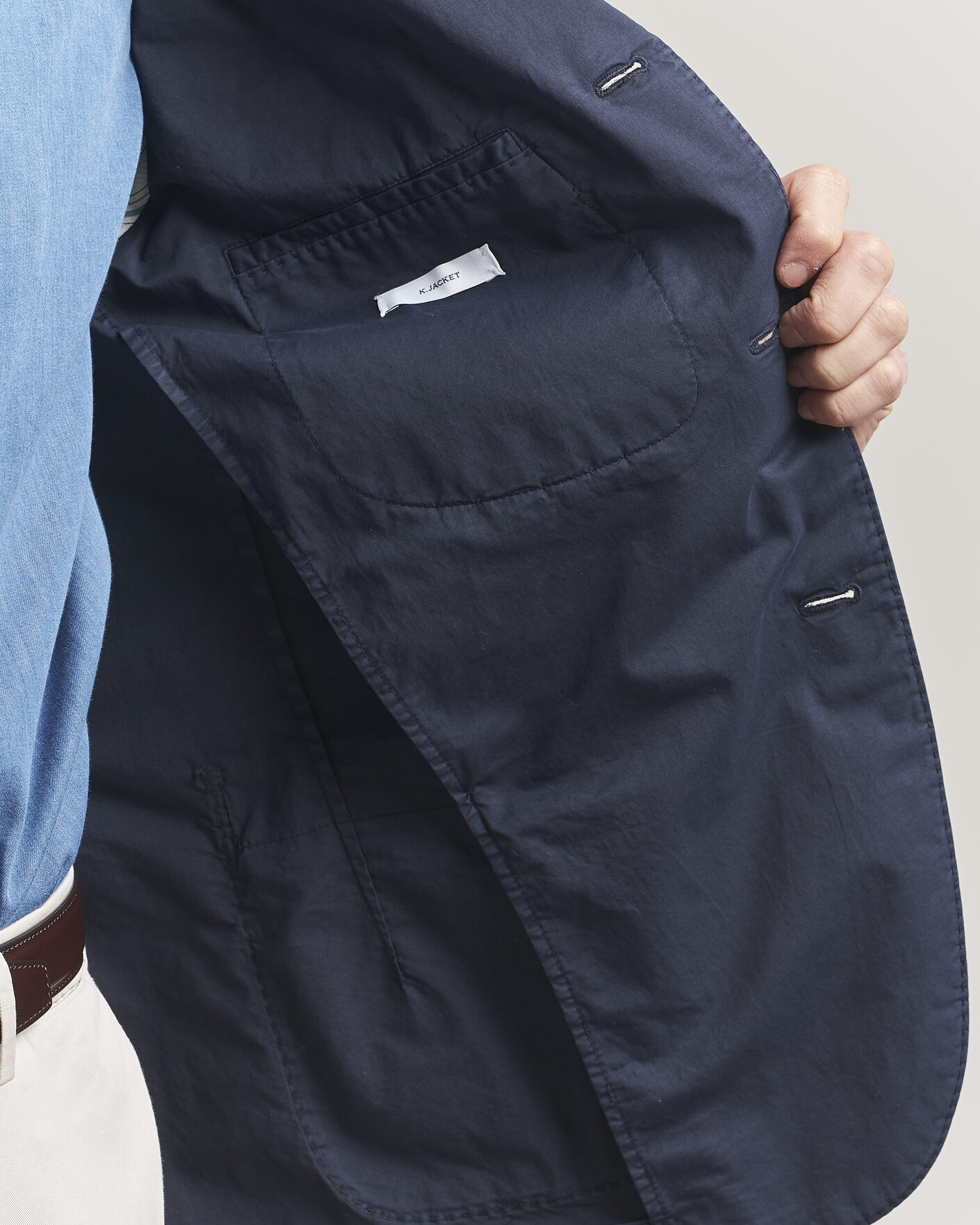 Homme | Blazers | Boglioli | K Jacket Supima Cotton Blazer Navy