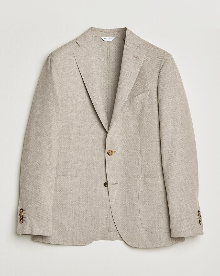 Homme | Blazers | Boglioli | K Jacket Wool Hopsack Blazer Light Beige