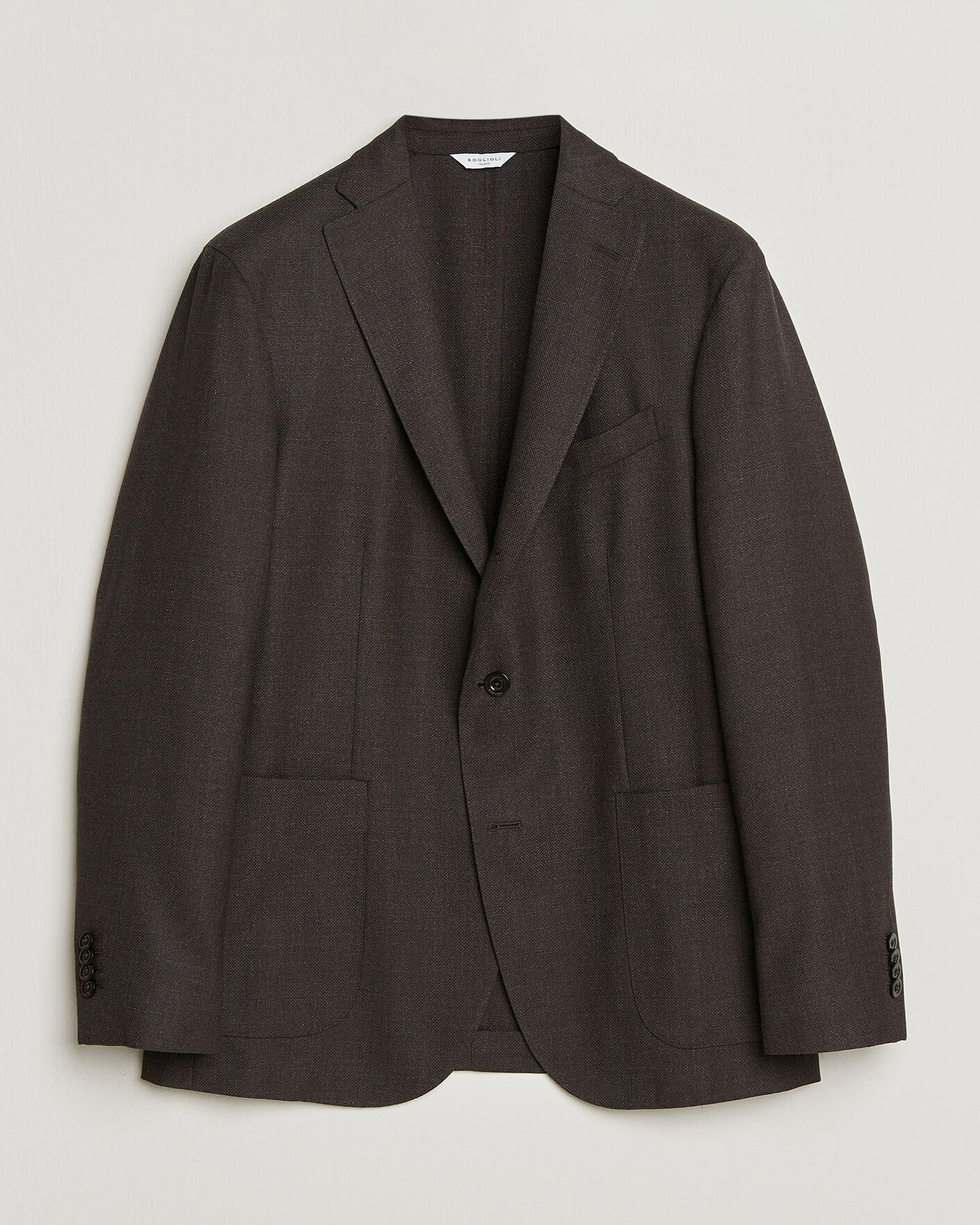Homme | Blazers | Boglioli | K Jacket Wool Hopsack Blazer Dark Brown