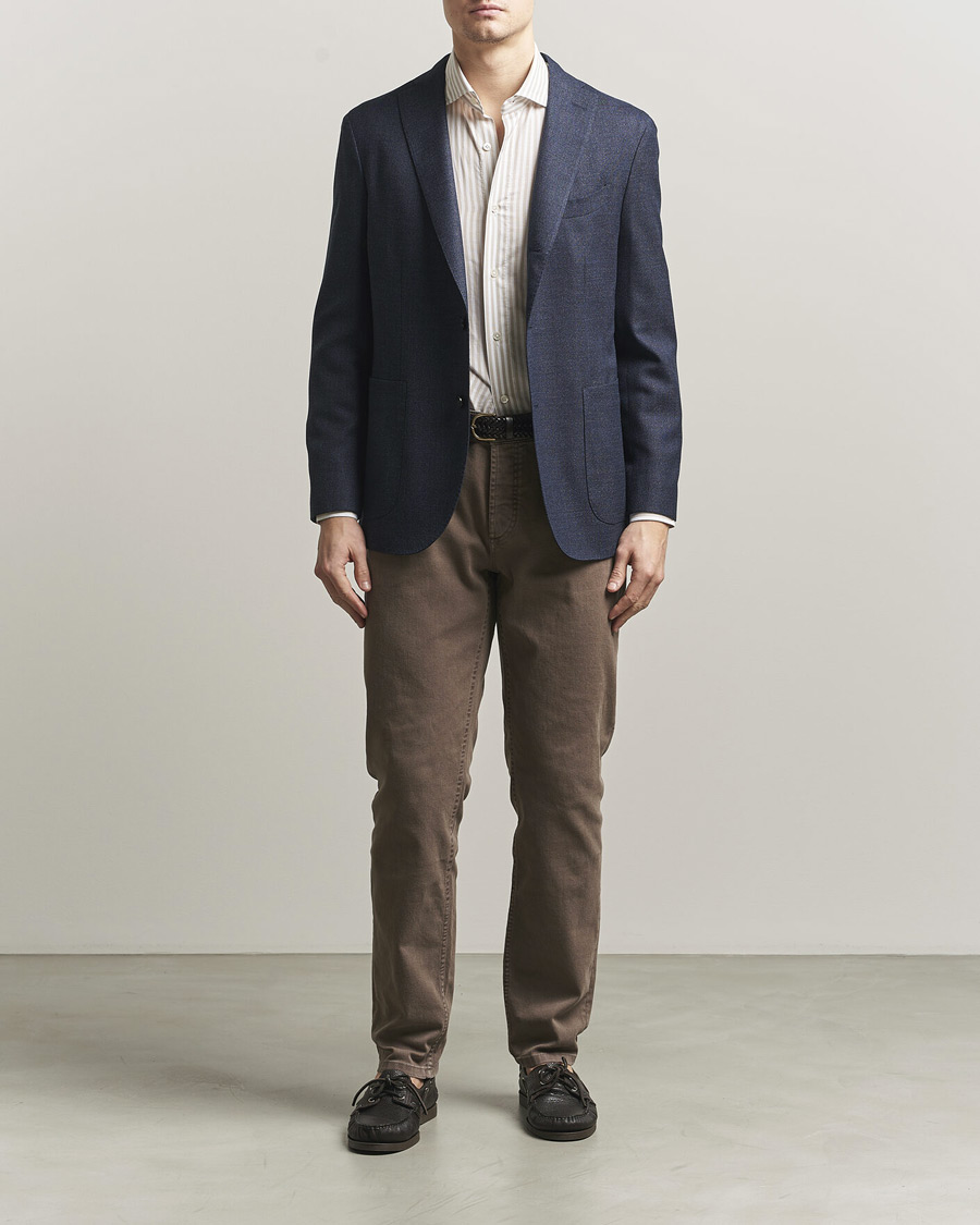 Homme | Blazers | Boglioli | K Jacket Wool Hopsack Blazer Dark Blue