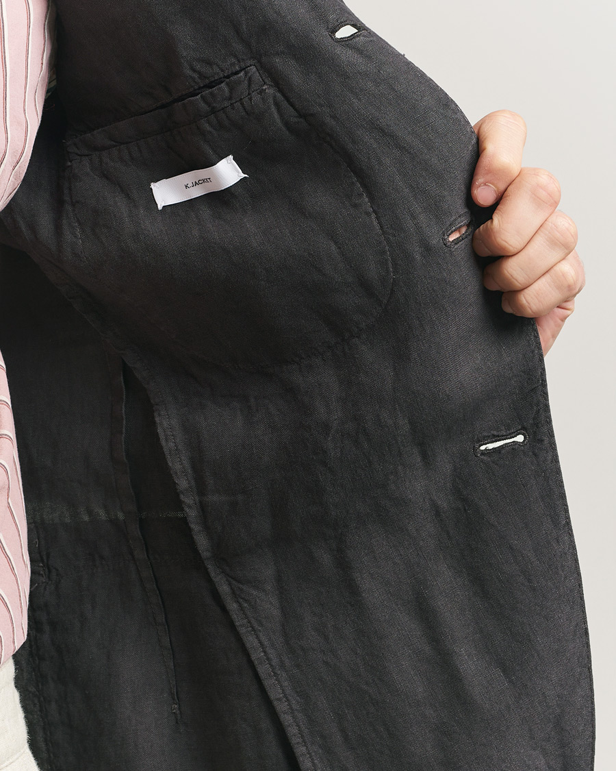 Homme | Blazers | Boglioli | K Jacket Linen Blazer Dark Brown