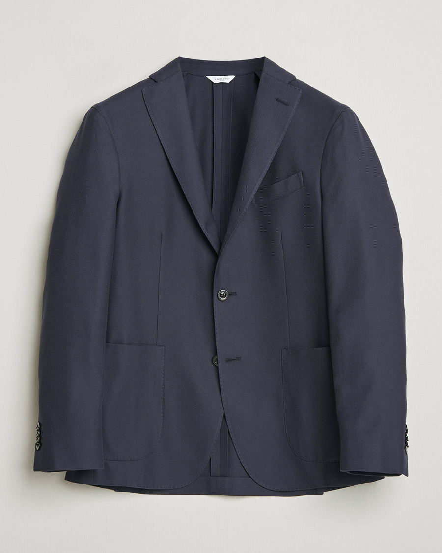 Homme | Blazers | Boglioli | K Jacket Loro Piana Cotton/Cashmere Blazer Navy