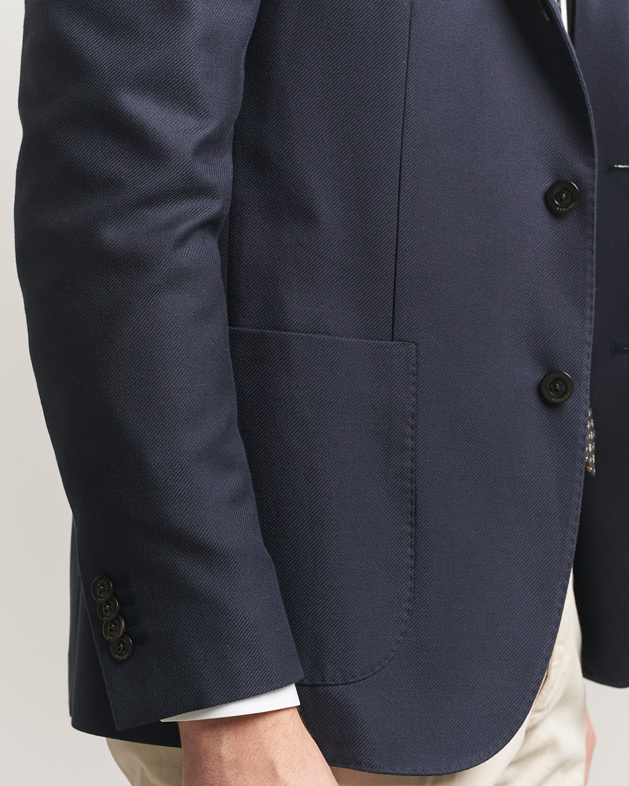 Homme | Blazers | Boglioli | K Jacket Loro Piana Cotton/Cashmere Blazer Navy