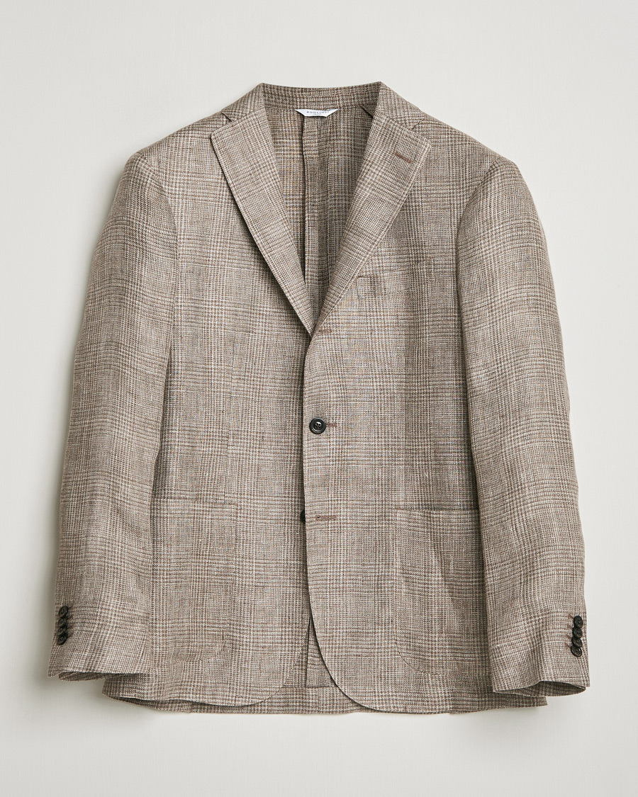 Homme | Blazers | Boglioli | K Jacket Prince Of Wales Blazer Taupe