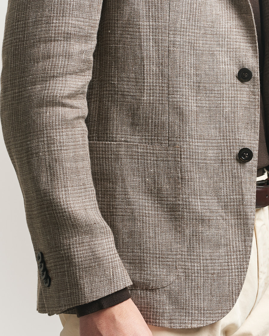 Homme | Blazers | Boglioli | K Jacket Prince Of Wales Blazer Taupe