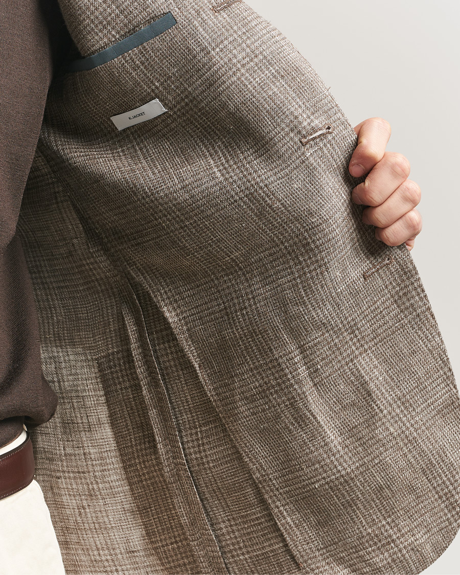 Homme | Blazers | Boglioli | K Jacket Prince Of Wales Blazer Taupe