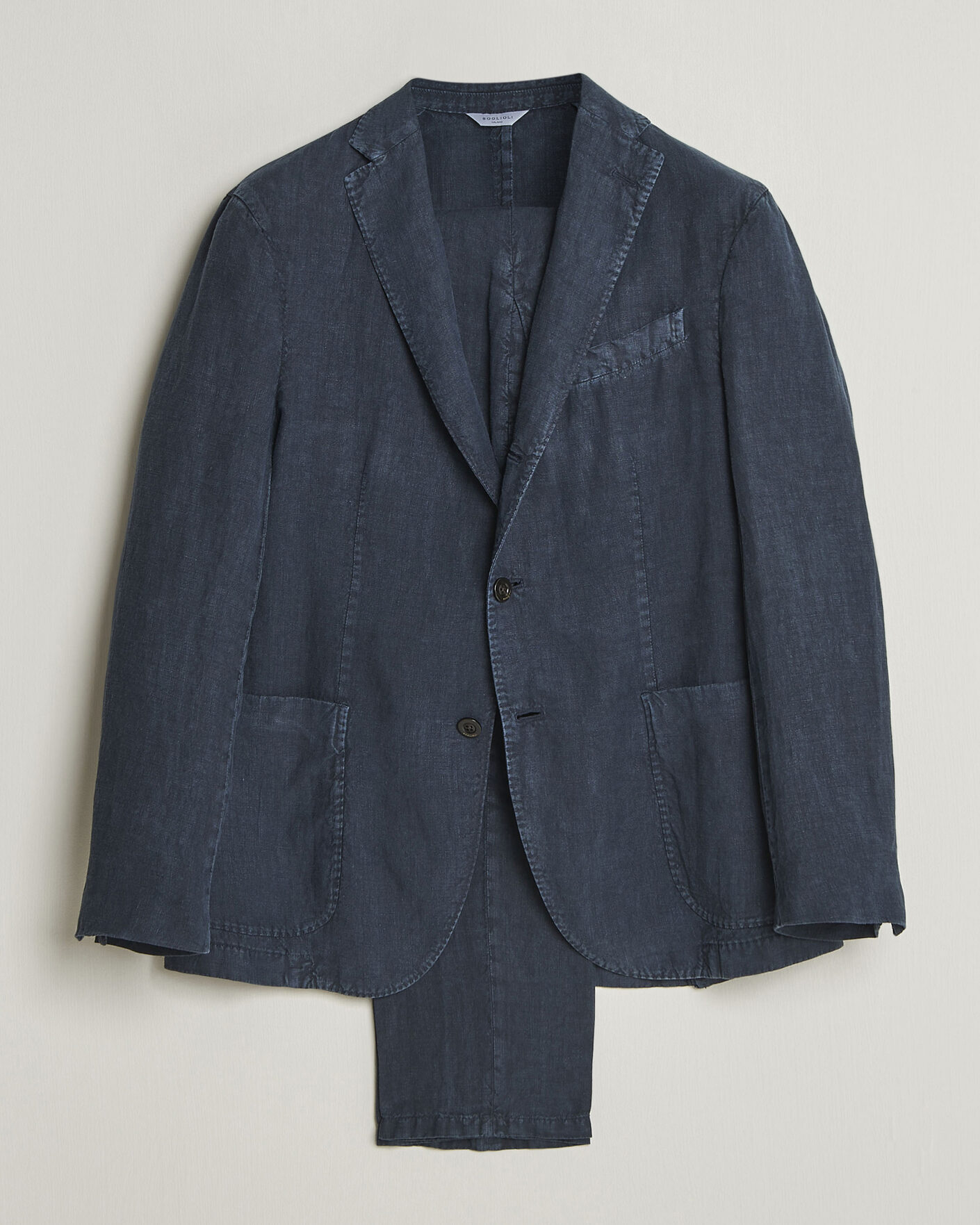 Homme | Costumes | Boglioli | K Jacket Linen Suit Navy