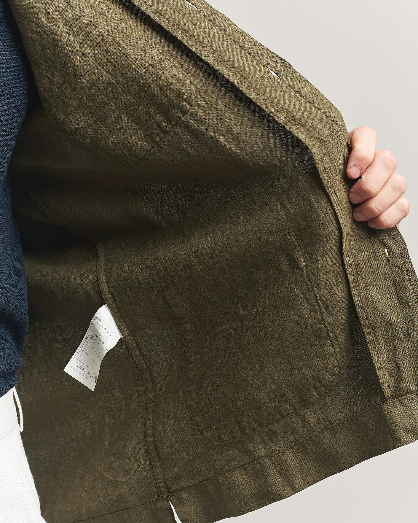Homme | Manteaux Et Vestes | Boglioli | Linen Painter Jacket Military