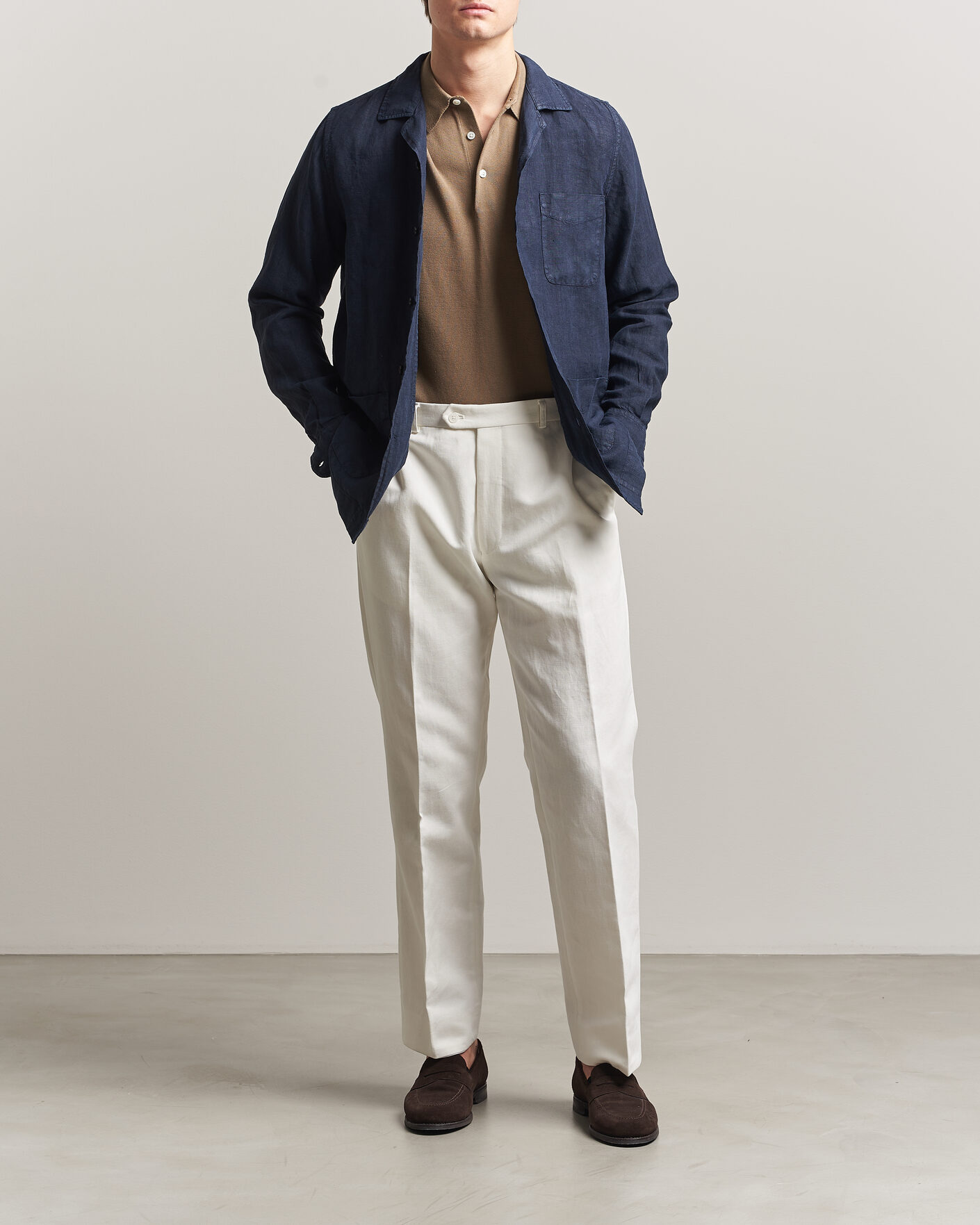 Homme | Manteaux Et Vestes | Boglioli | Linen Painter Jacket Navy