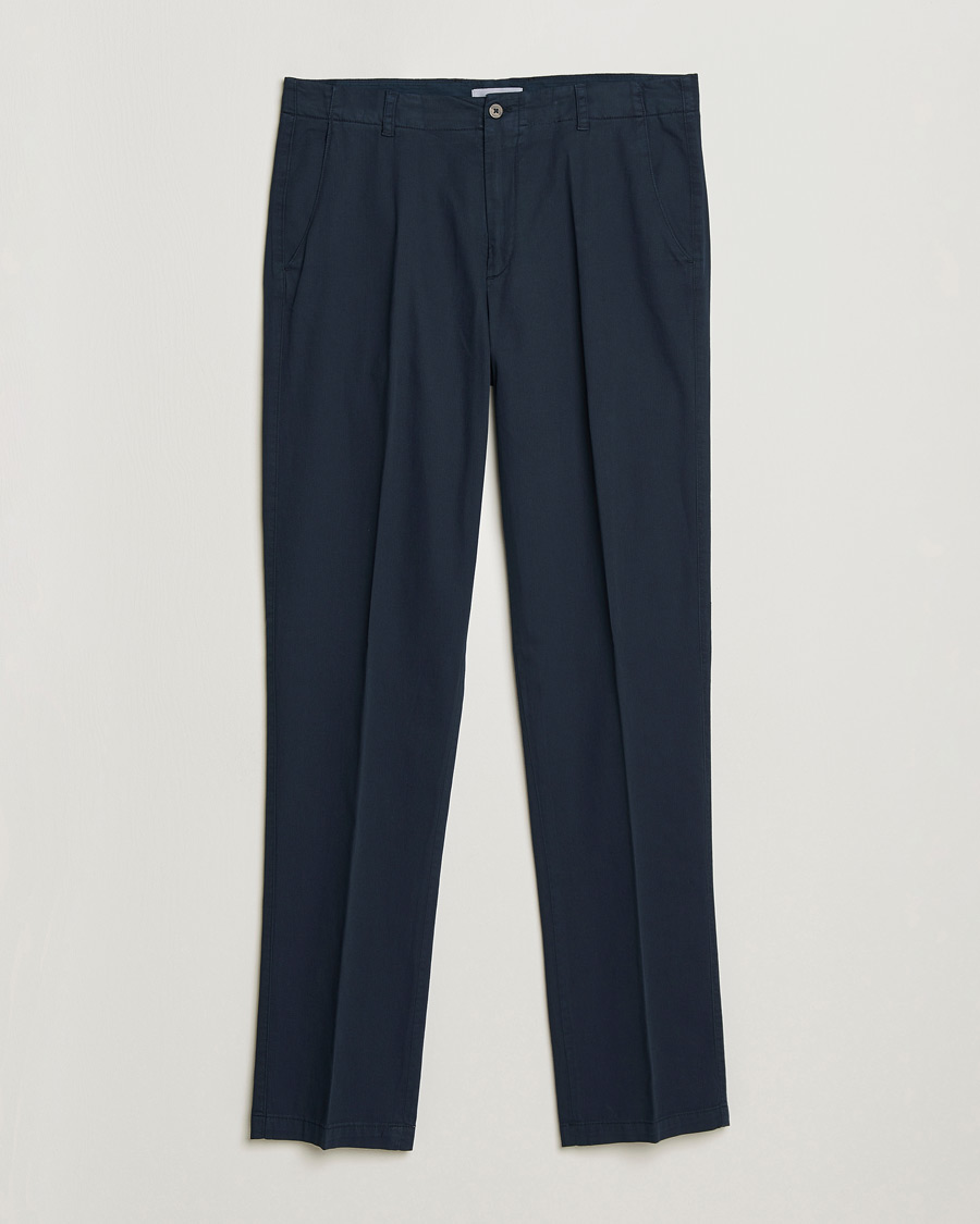 Homme | Pantalons | Boglioli | Regular Fit Cotton Chinos Navy