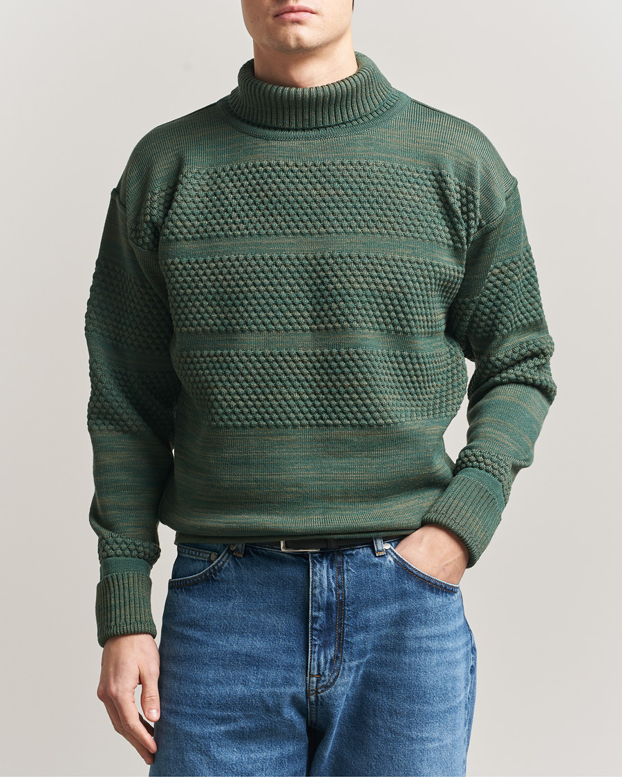 Homme | Pulls Et Tricots | S.N.S. Herning | Fisherman Sweater Natural Machine Green