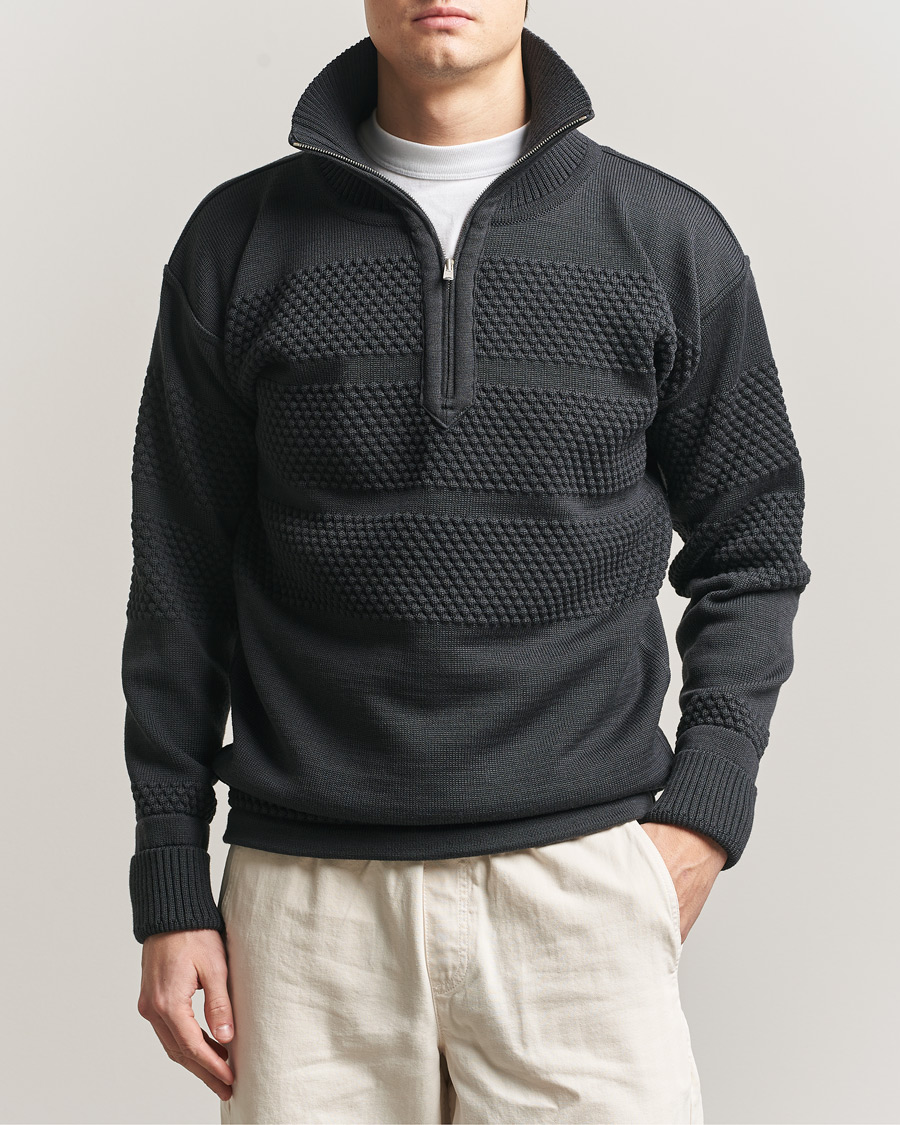 Homme | Pulls Et Tricots | S.N.S. Herning | Fisherman Short Zip Molten Grey