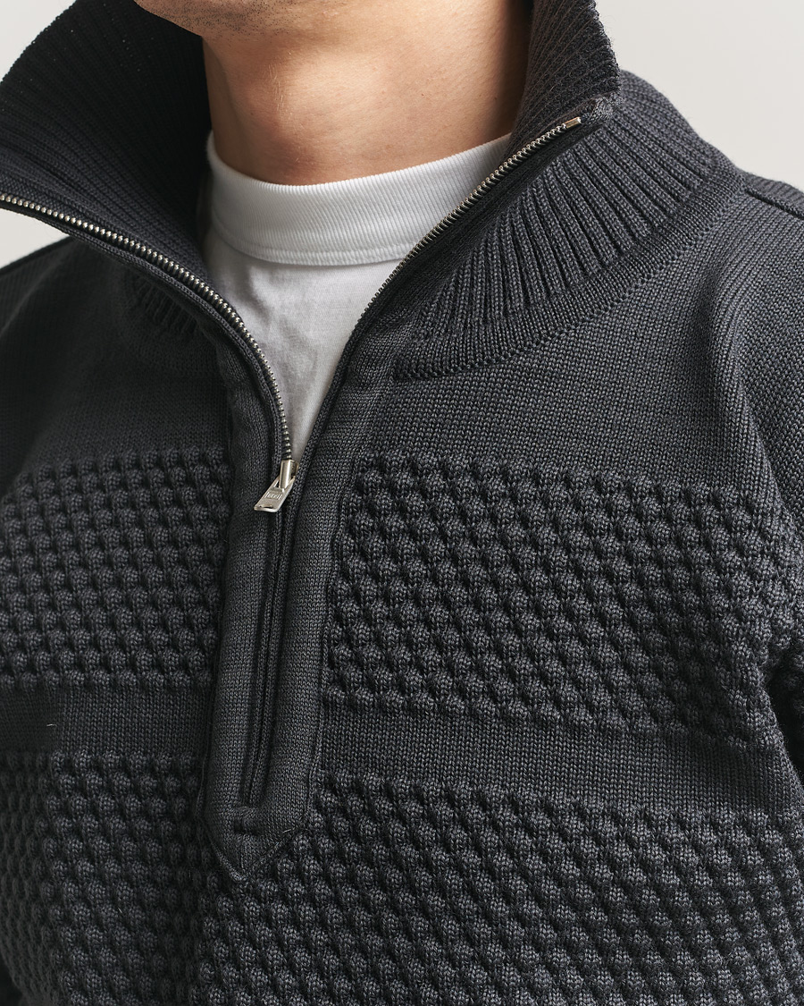 Homme | Pulls Et Tricots | S.N.S. Herning | Fisherman Short Zip Molten Grey