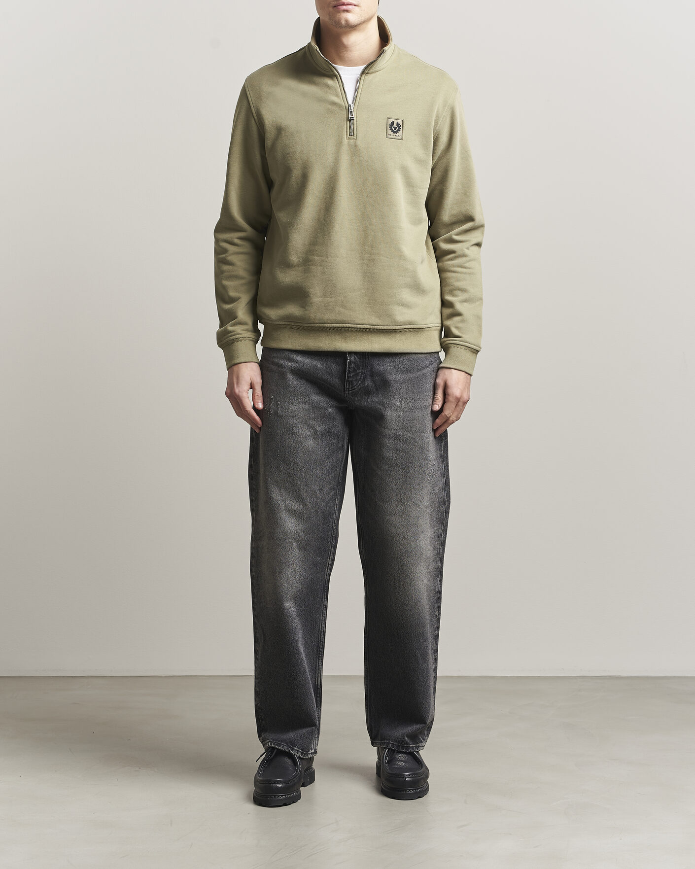 Homme | Pulls Et Tricots | Belstaff | Signature Half Zip Sweatshirt Fatigue Green