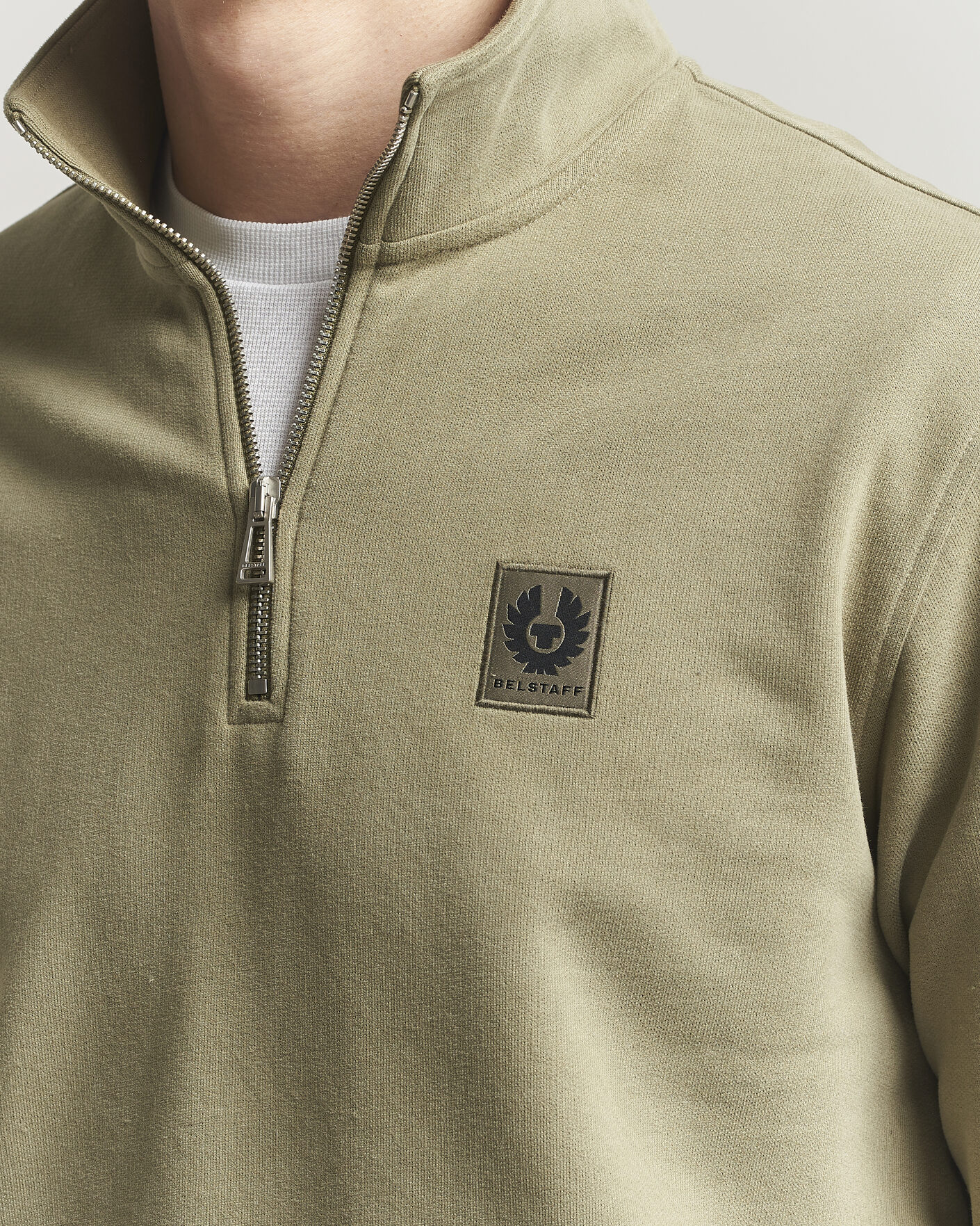 Homme | Pulls Et Tricots | Belstaff | Signature Half Zip Sweatshirt Fatigue Green