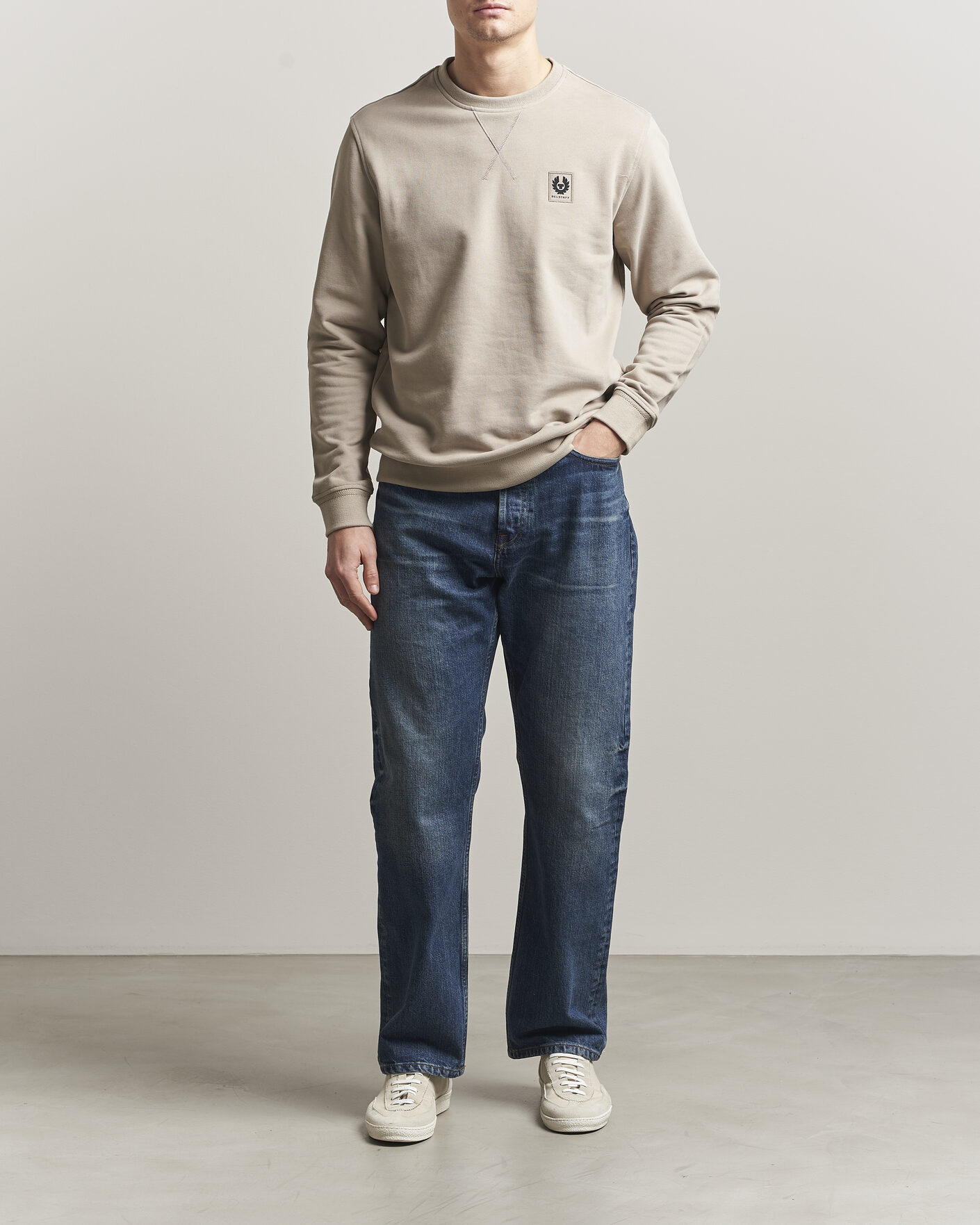 Homme | Pulls Et Tricots | Belstaff | Signature Crew Neck Sweatshirt Dark Sand