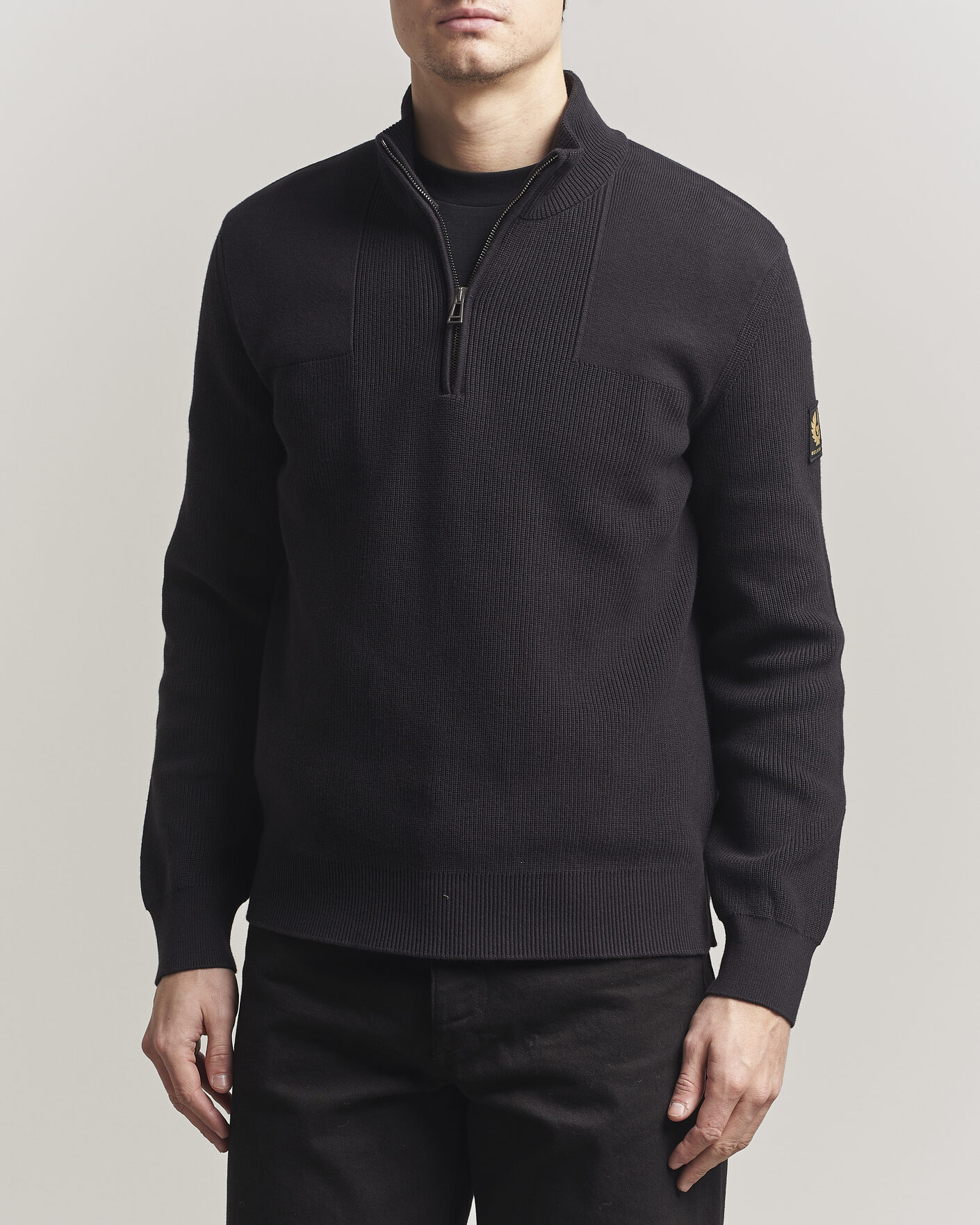 Homme | Pulls Et Tricots | Belstaff | Commander Half Zip Black