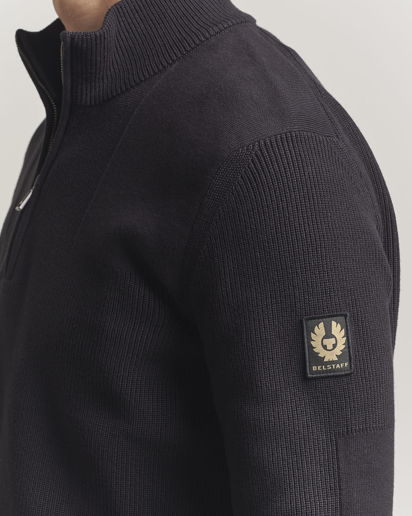 Homme | Pulls Et Tricots | Belstaff | Commander Half Zip Black