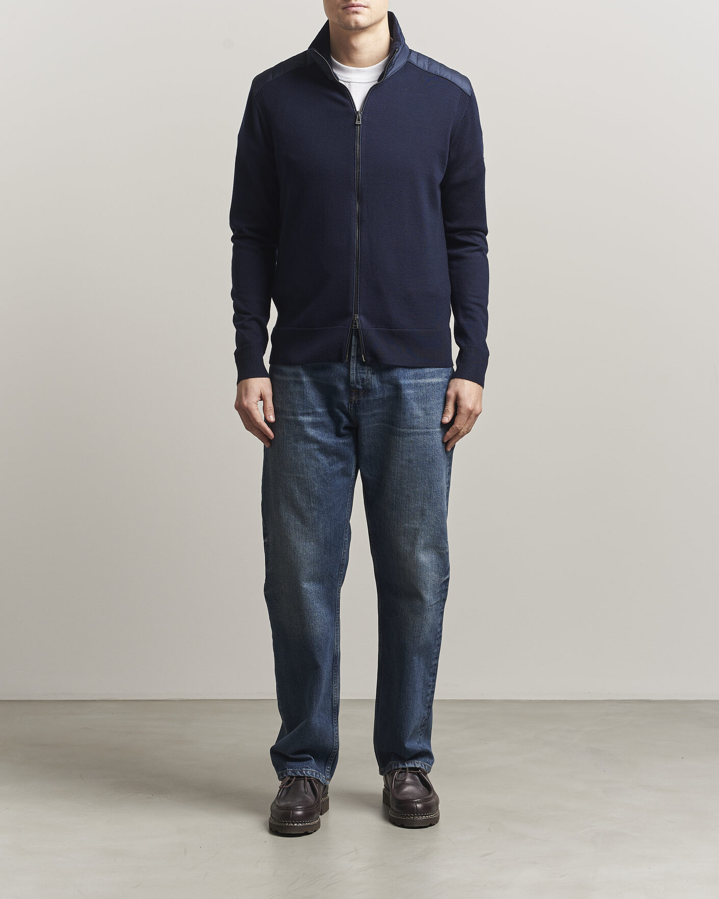 Homme | Pulls Et Tricots | Belstaff | Kelby Knitted Full Zip Dark Ink