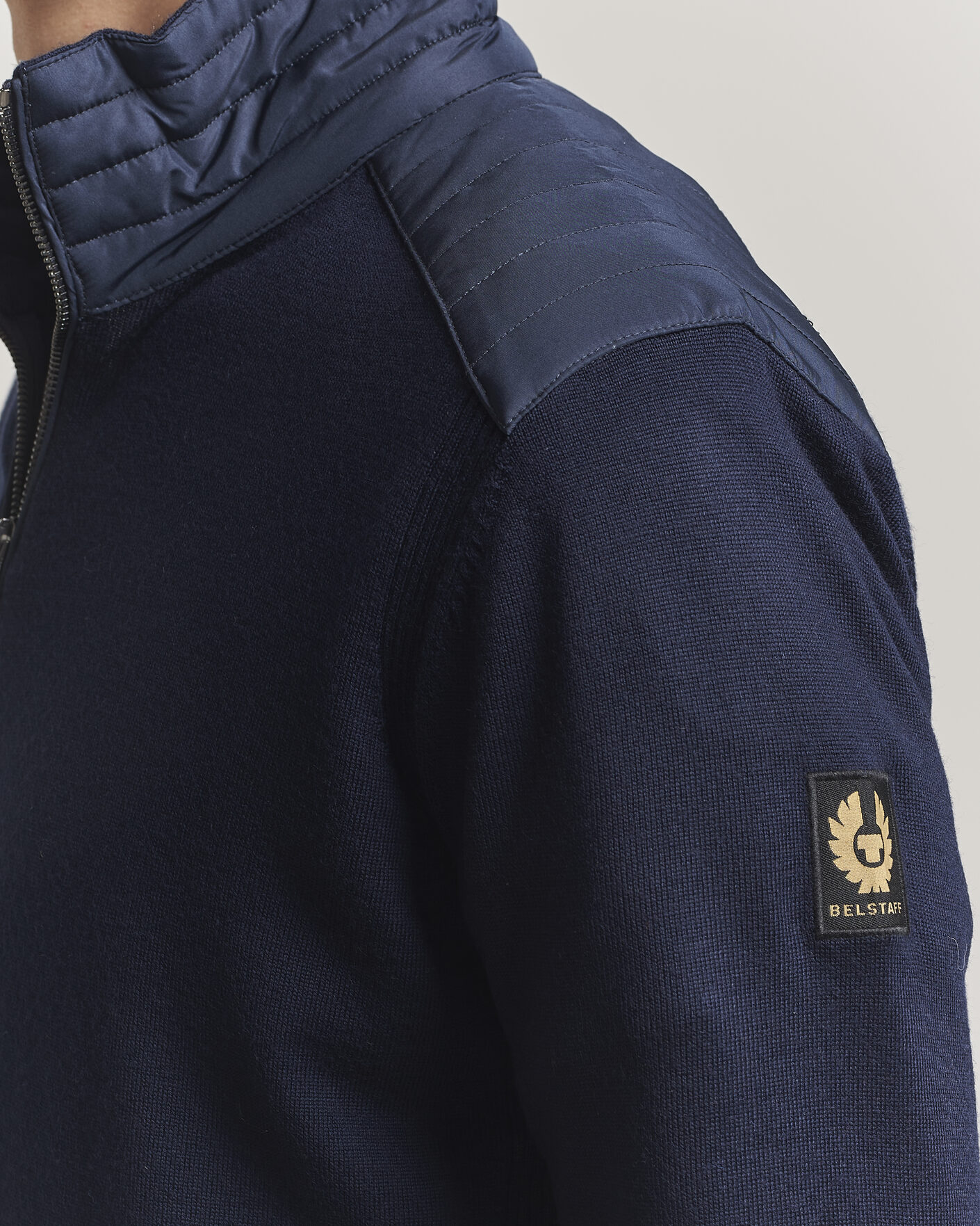 Homme | Pulls Et Tricots | Belstaff | Kelby Knitted Full Zip Dark Ink