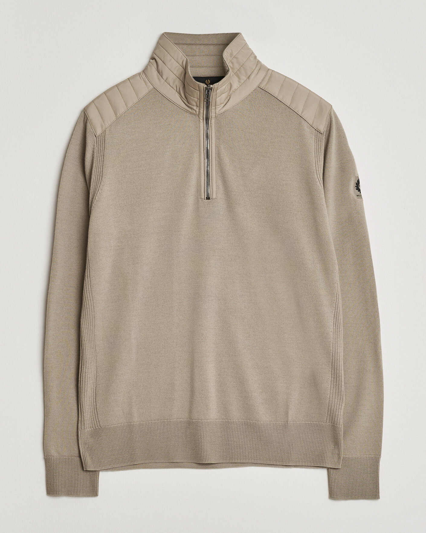 Homme | Pulls Et Tricots | Belstaff | Klimington Knitted Half Zip Dark Sand