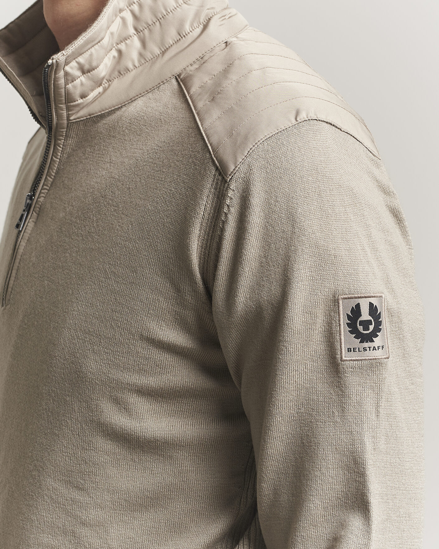 Homme | Pulls Et Tricots | Belstaff | Klimington Knitted Half Zip Dark Sand